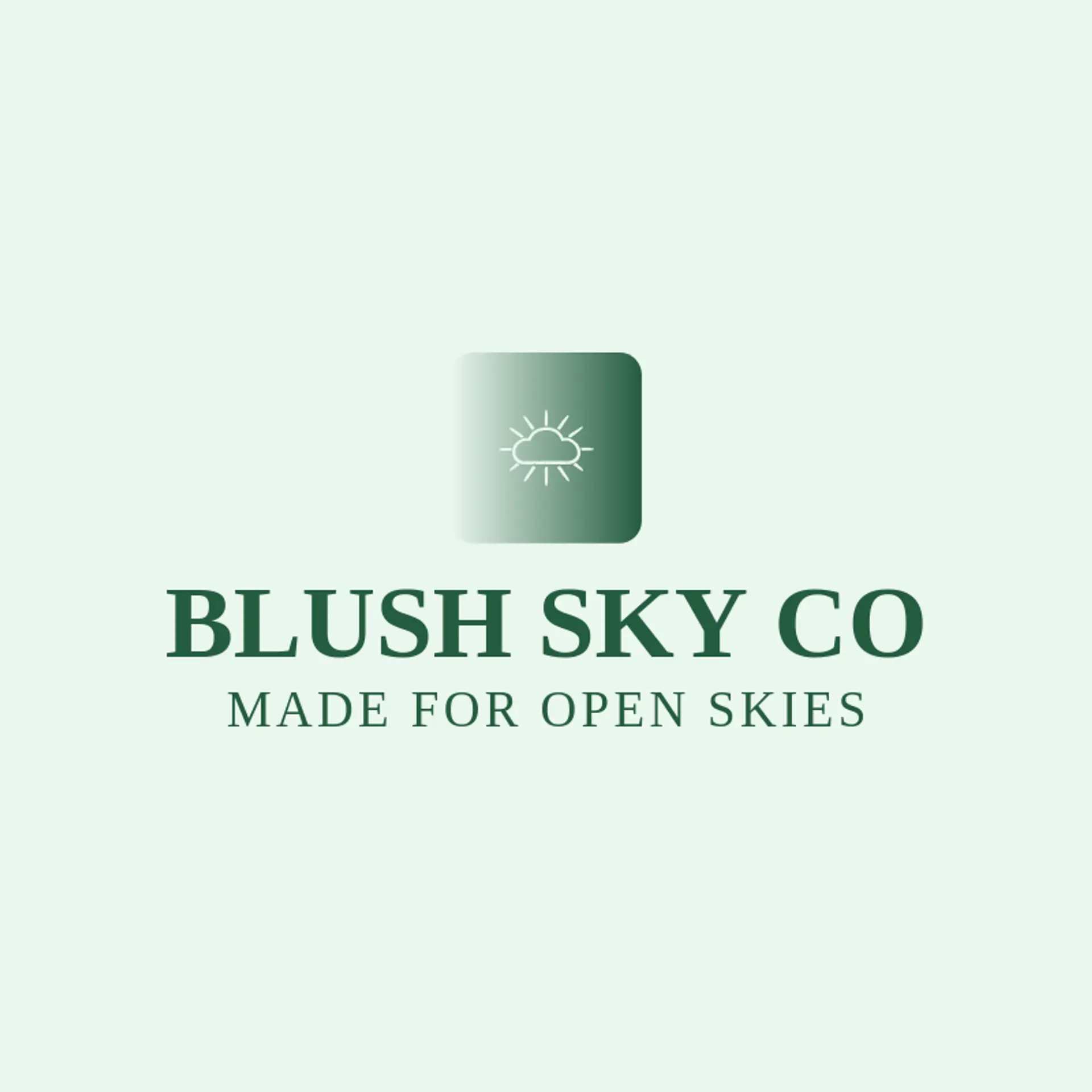 Blush Sky Co logo for sunset