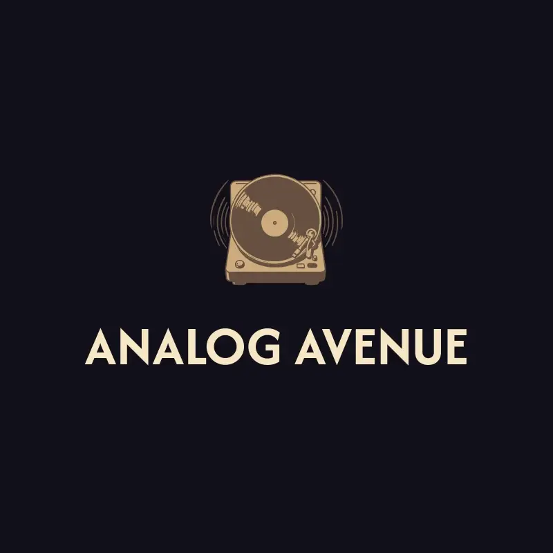 The album name Analog Avenue as a branded logo with a color icon