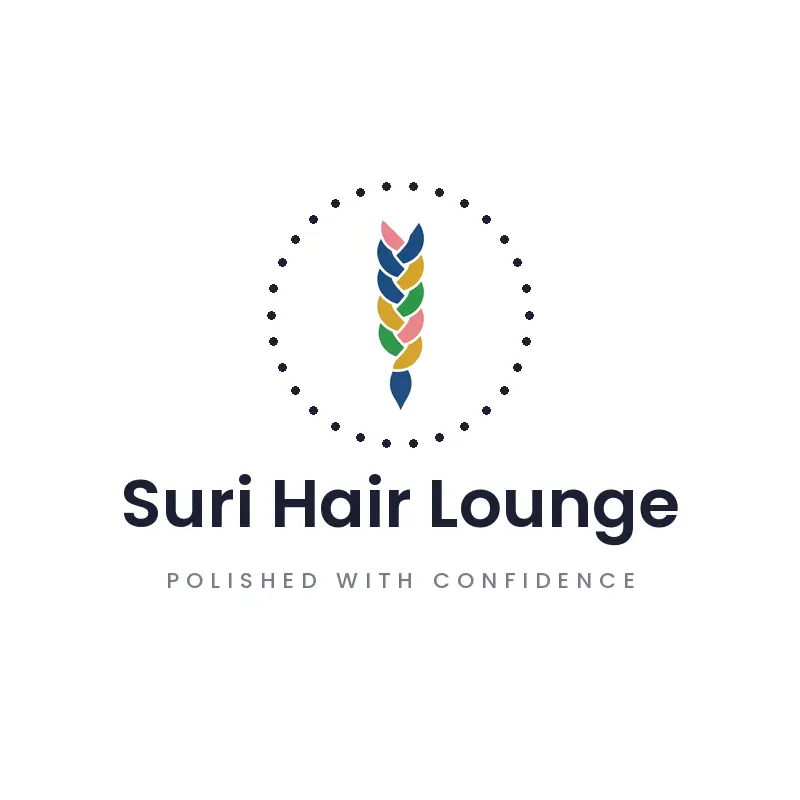 A neat braid of hair, a hairstylist logo in a minimal style