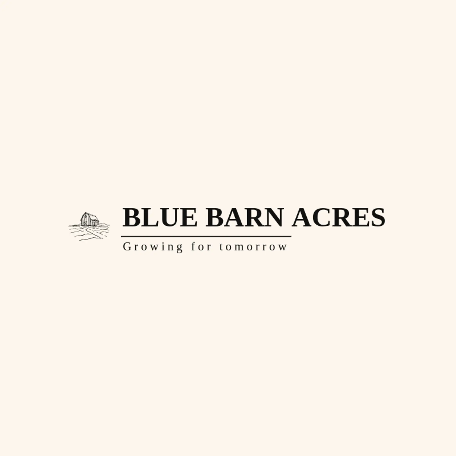 Blue Barn Acres logo for farming