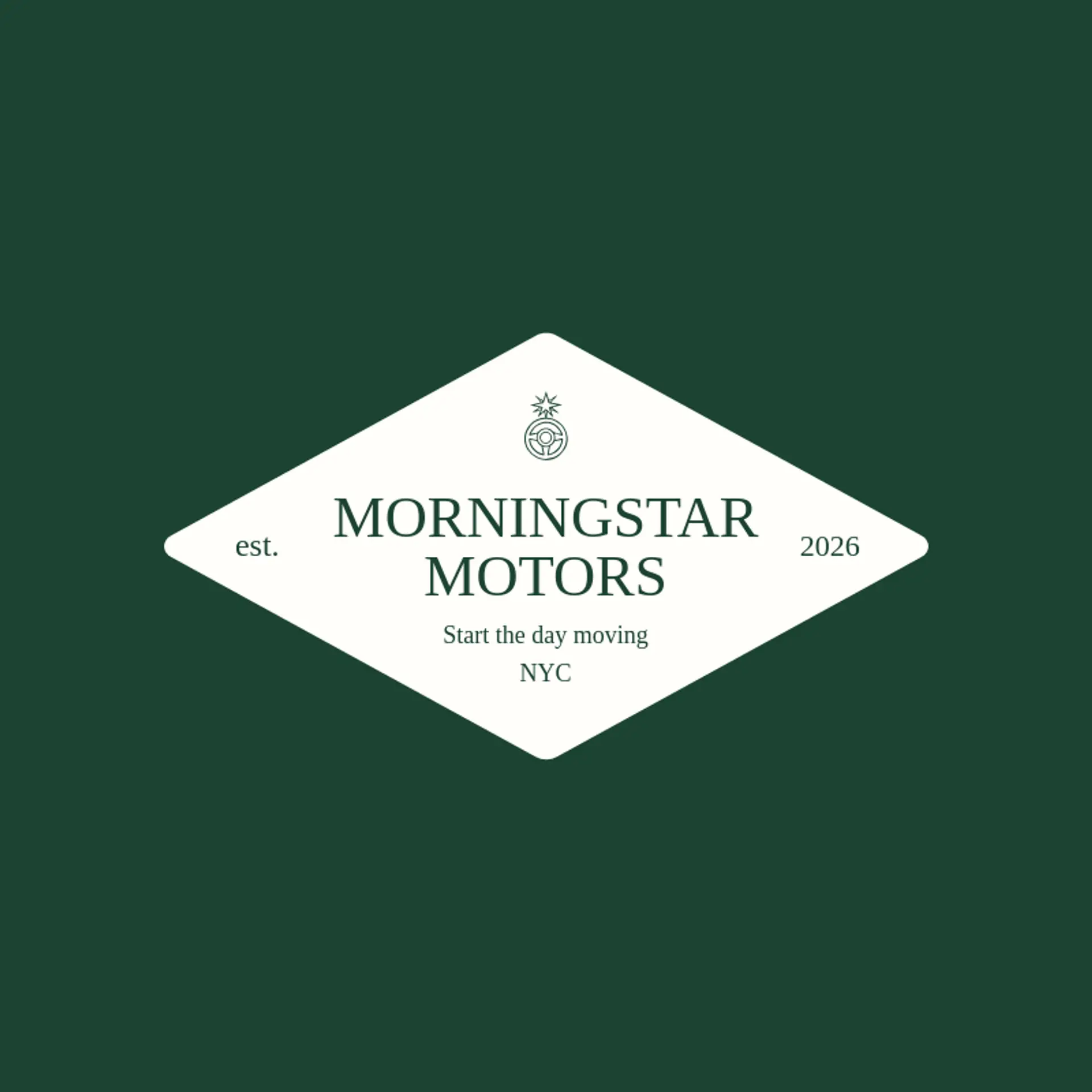 Morningstar Motors logo for steering wheel
