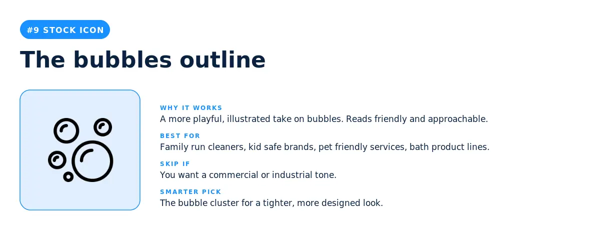 The bubbles outline stock icon