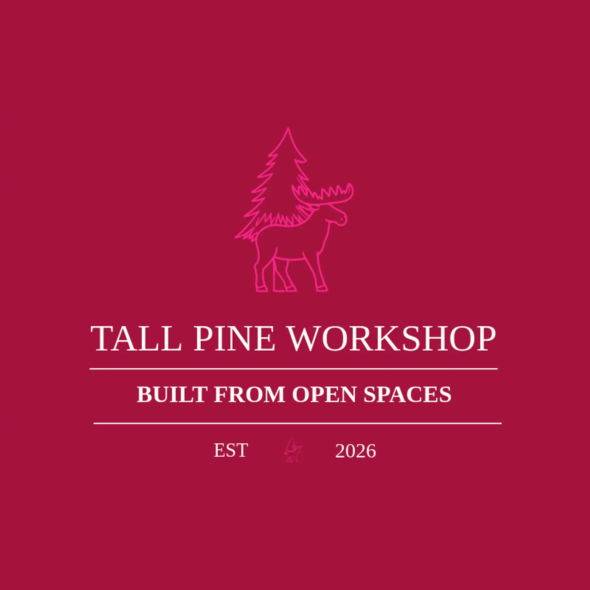 Tall Pine Workshop logo for moose