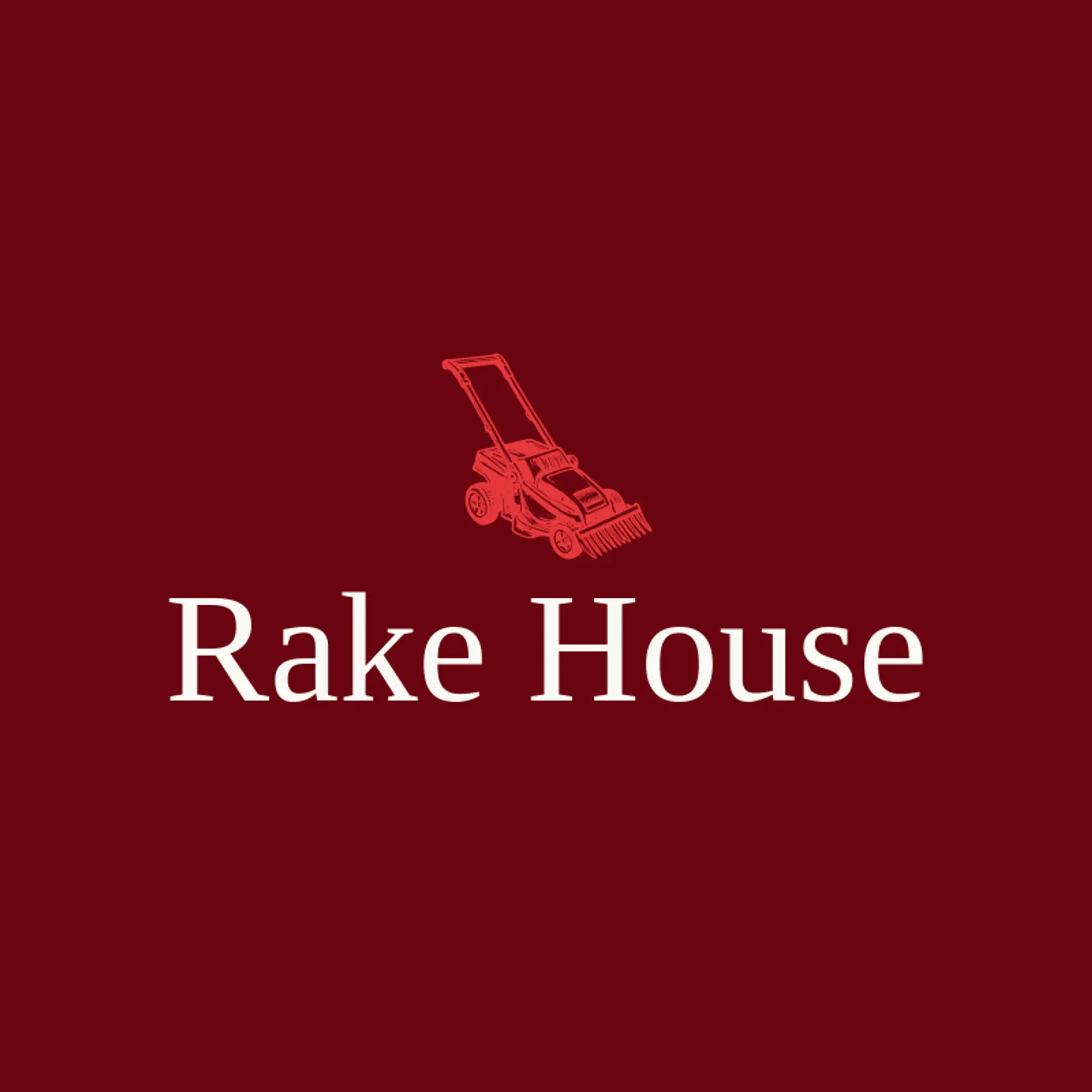 Rake House logo for lawn mower