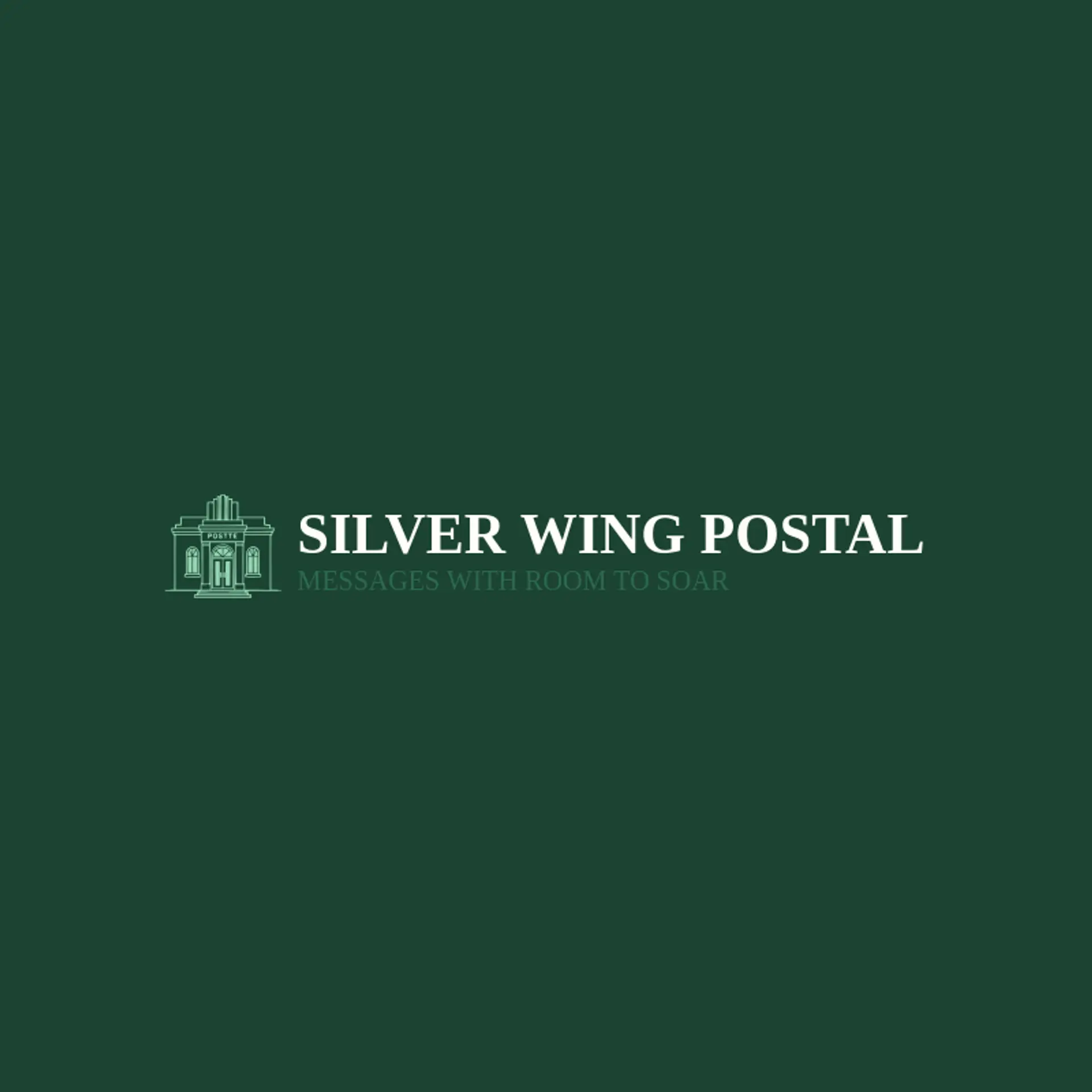 Silver Wing Postal logo for post office