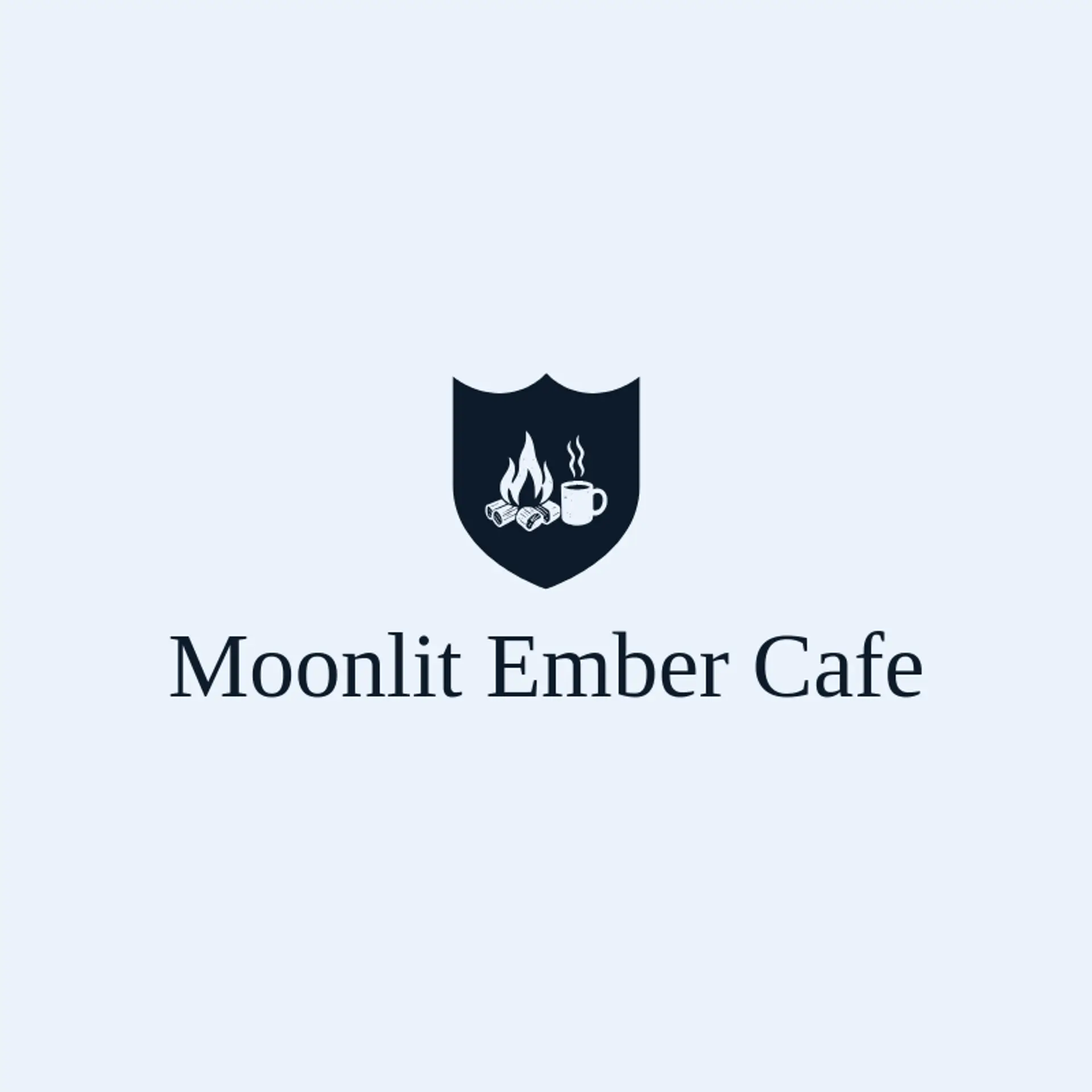Moonlit Ember Cafe logo for campfire