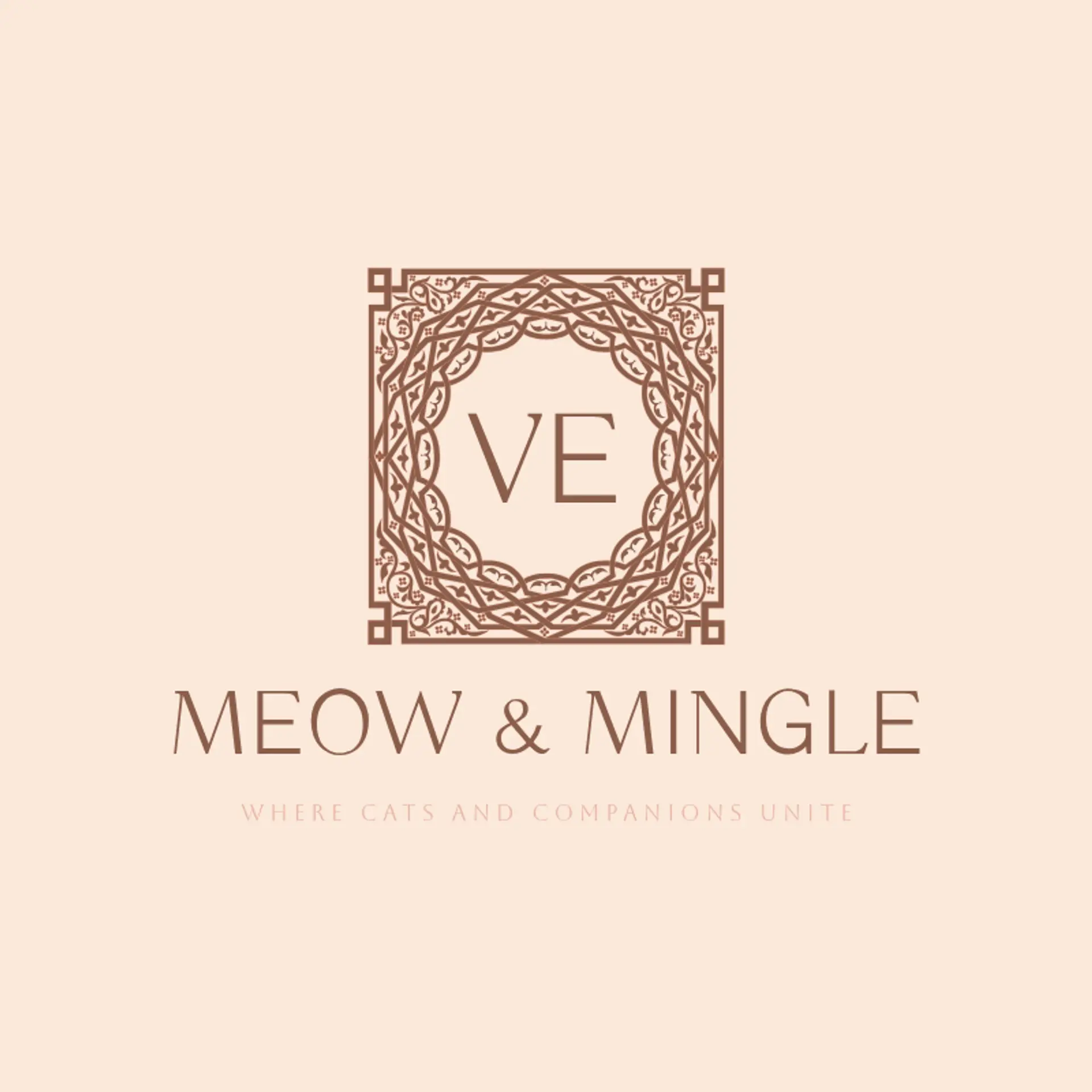 Meow & Mingle logo for cat cafe