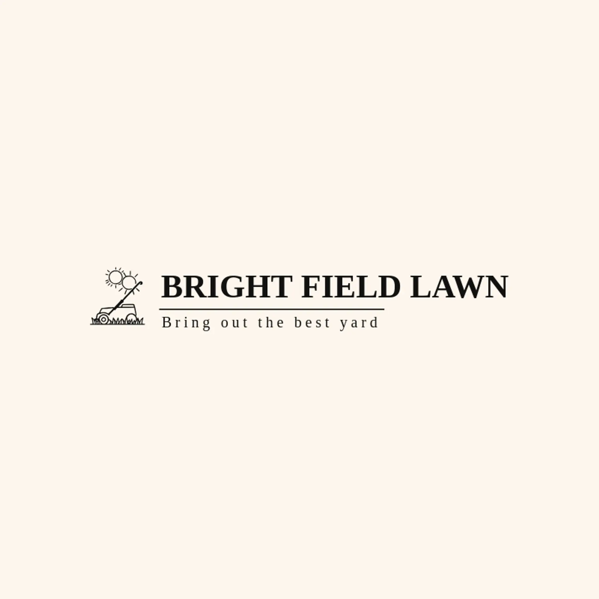 Bright Field Lawn logo for lawn mowing