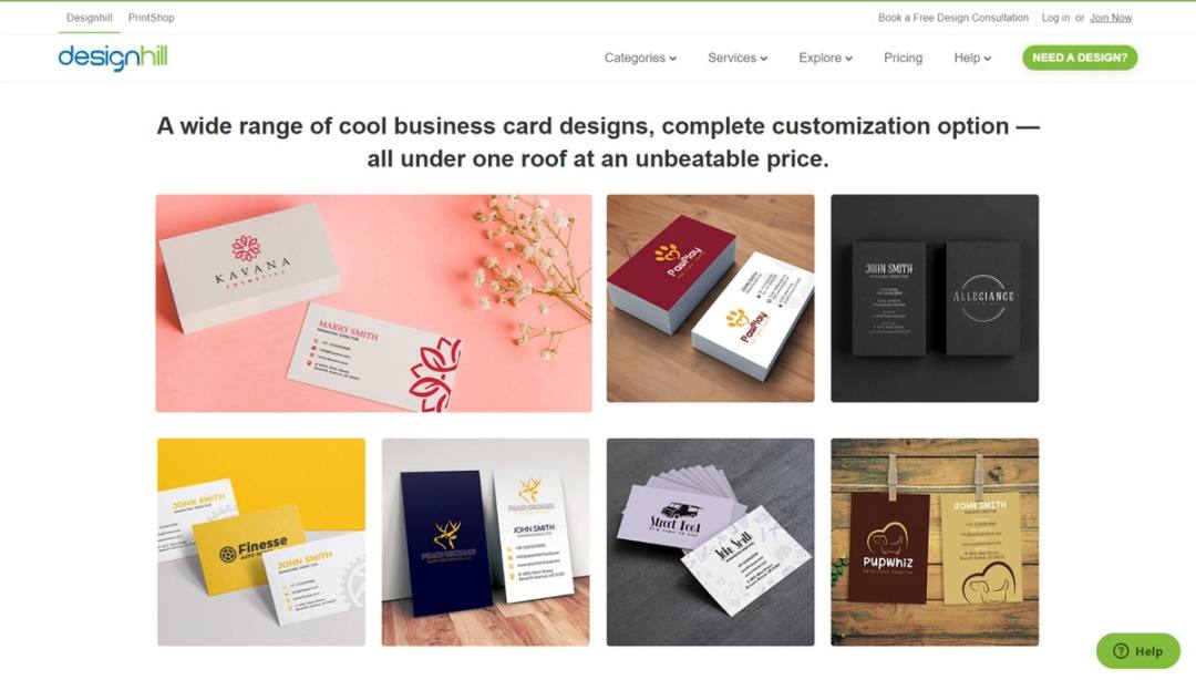 Designhill business card templates