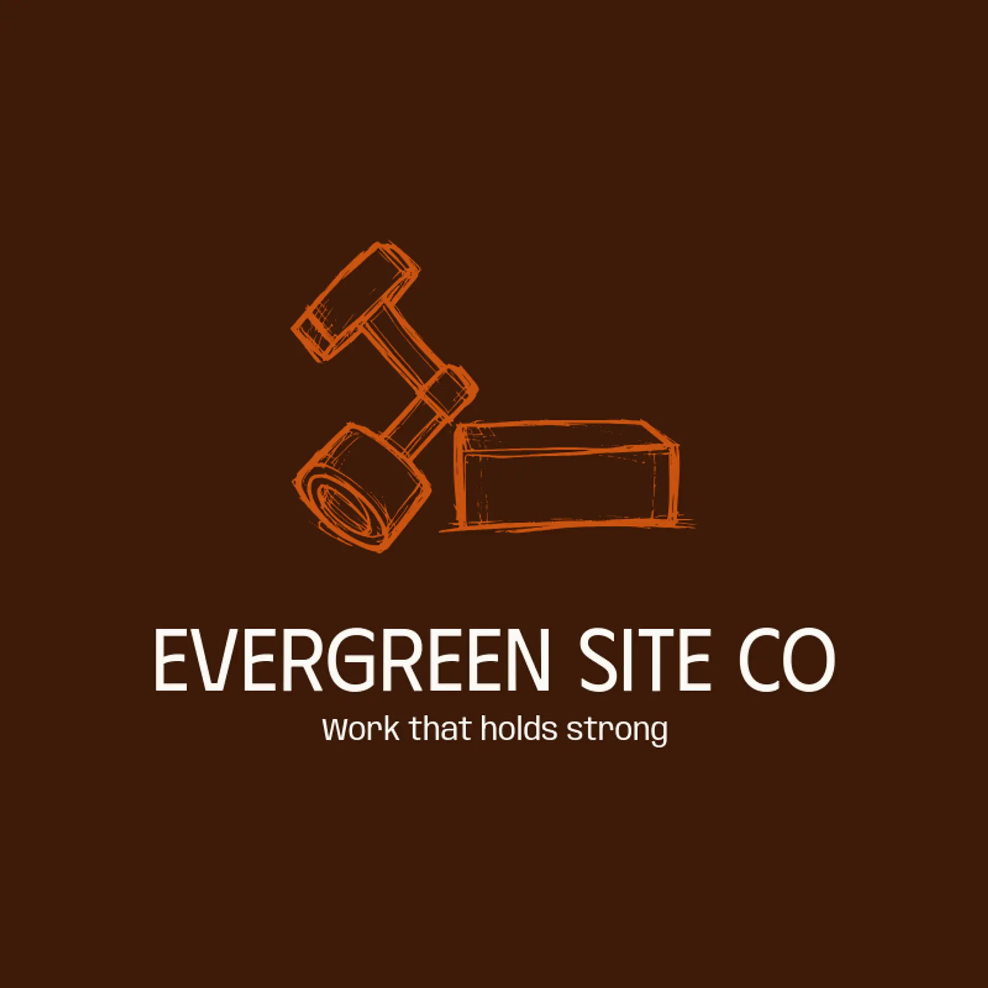 Evergreen Site Co logo for construction company