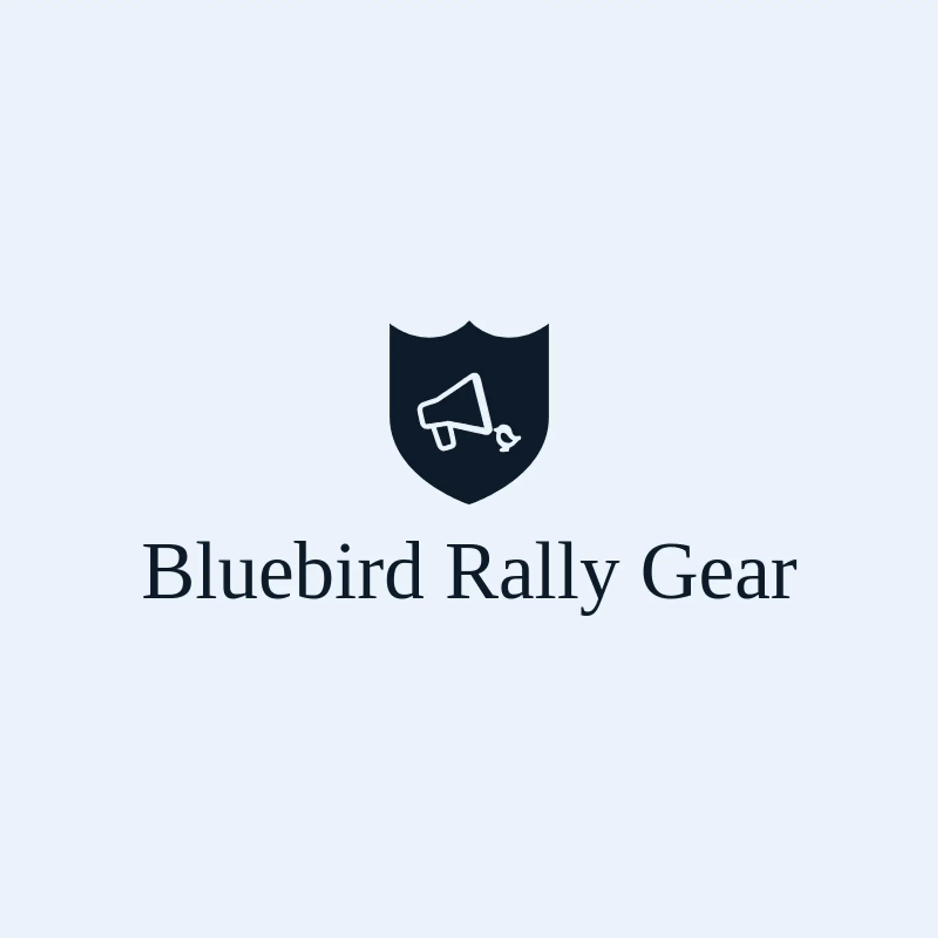 Bluebird Rally Gear logo for megaphone