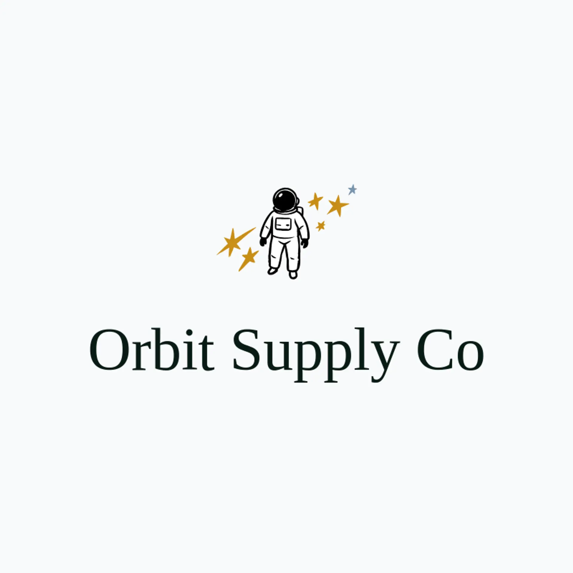 Orbit Supply Co logo for astronaut