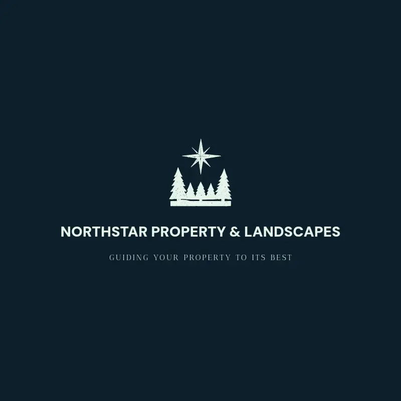 The landscaping name Northstar Property & Landscapes as a branded logo with a single color icon