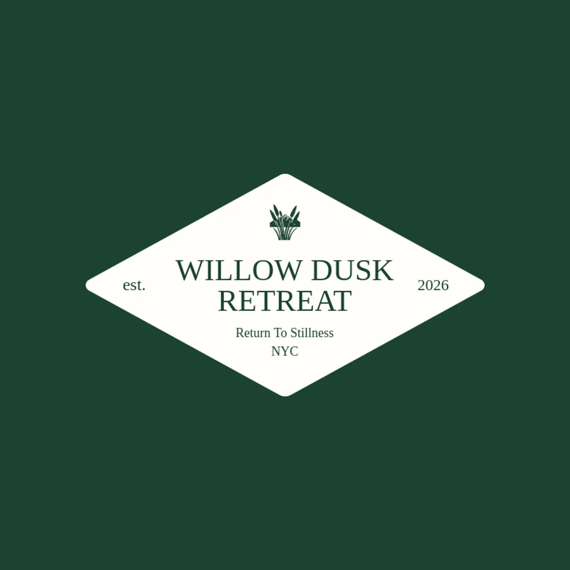 Willow Dusk Retreat logo for sunset