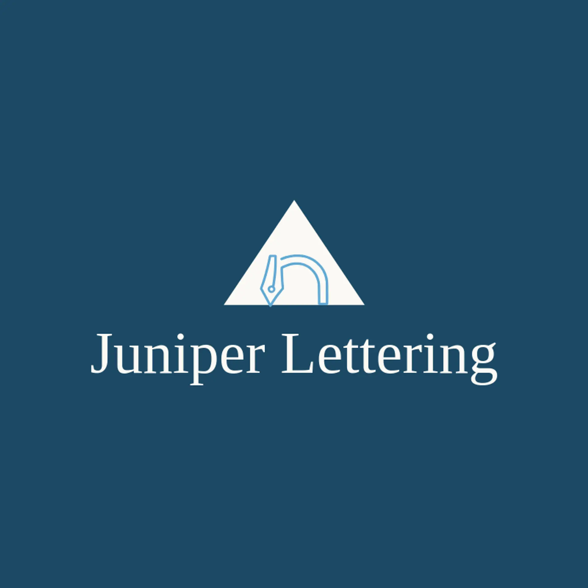 Juniper Lettering logo for designer