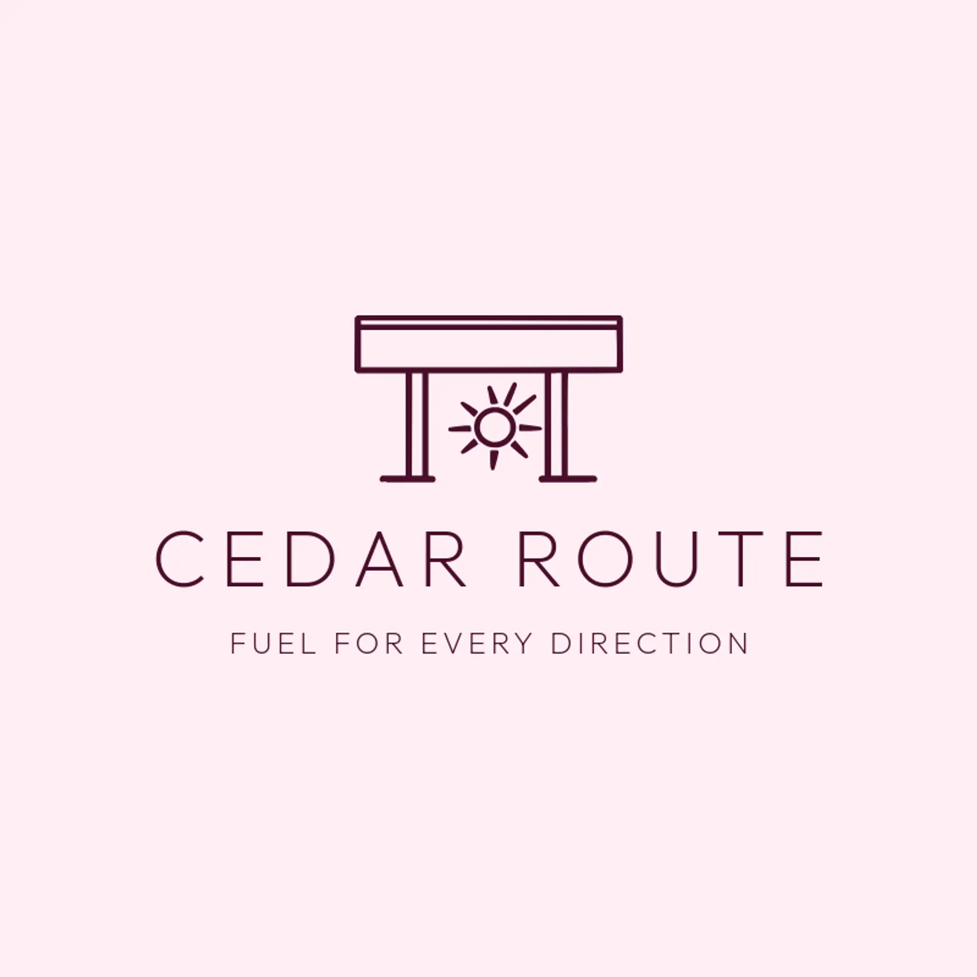 Cedar Route logo for gas station