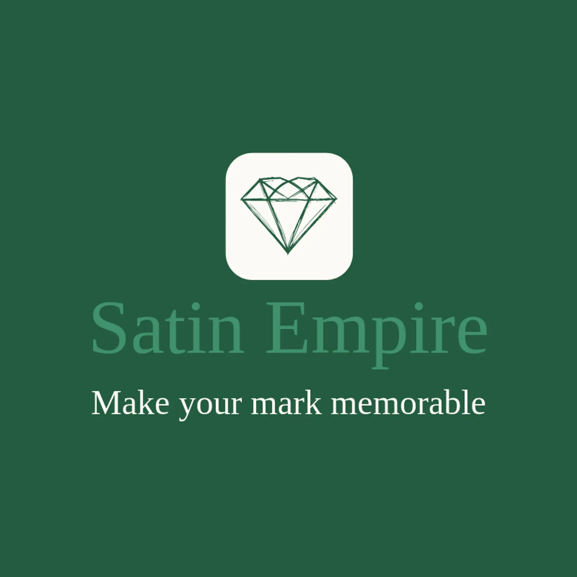 Satin Empire logo for art deco