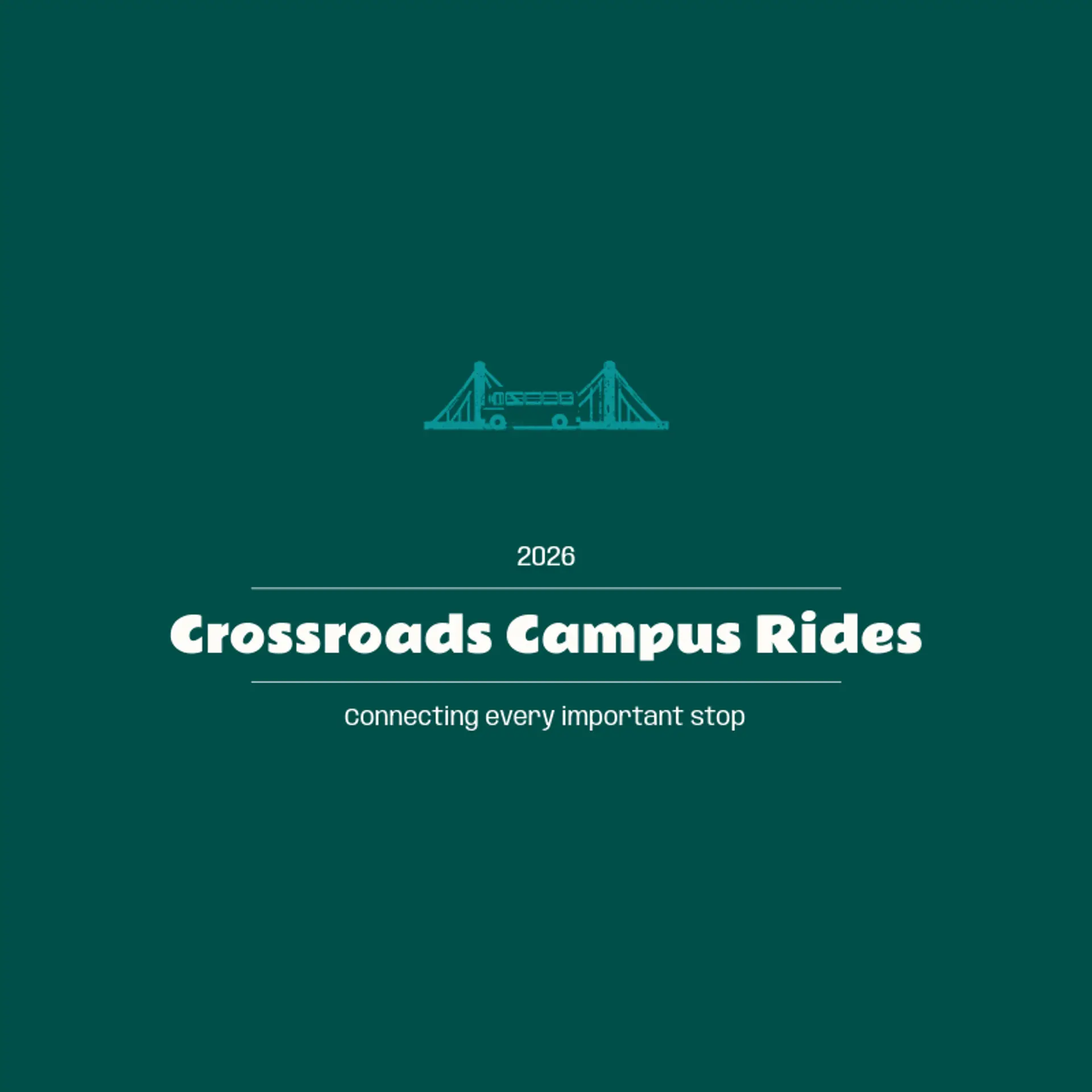 Crossroads Campus Rides logo for school bus