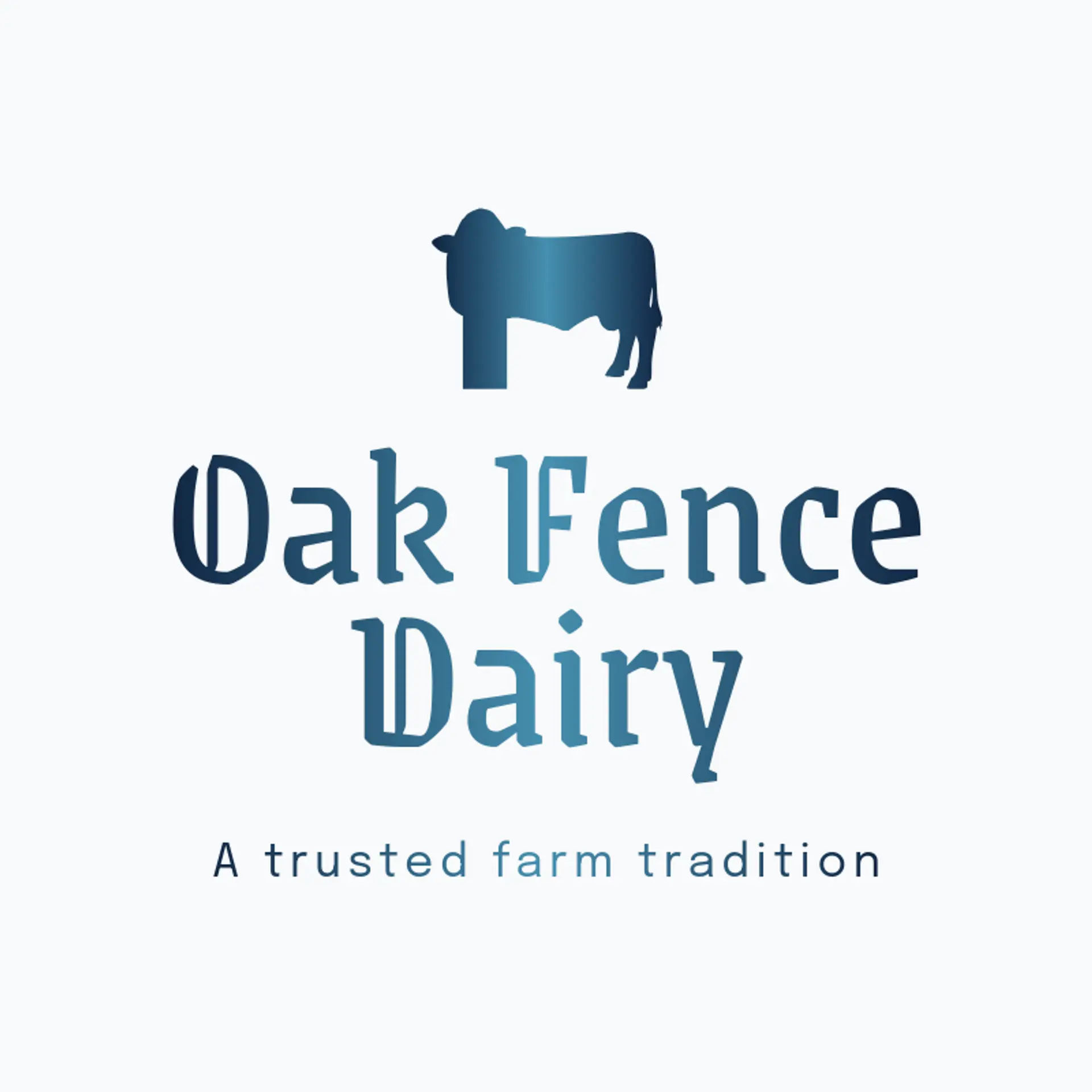 Oak Fence Dairy logo for dairy farm