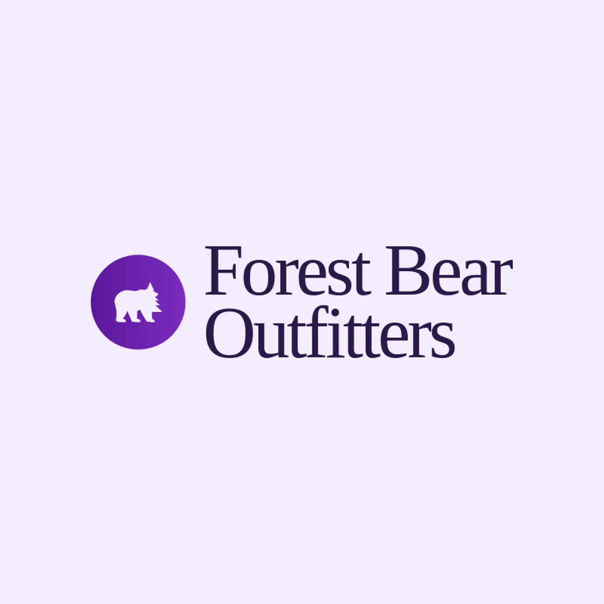 Forest Bear Outfitters logo for pine tree
