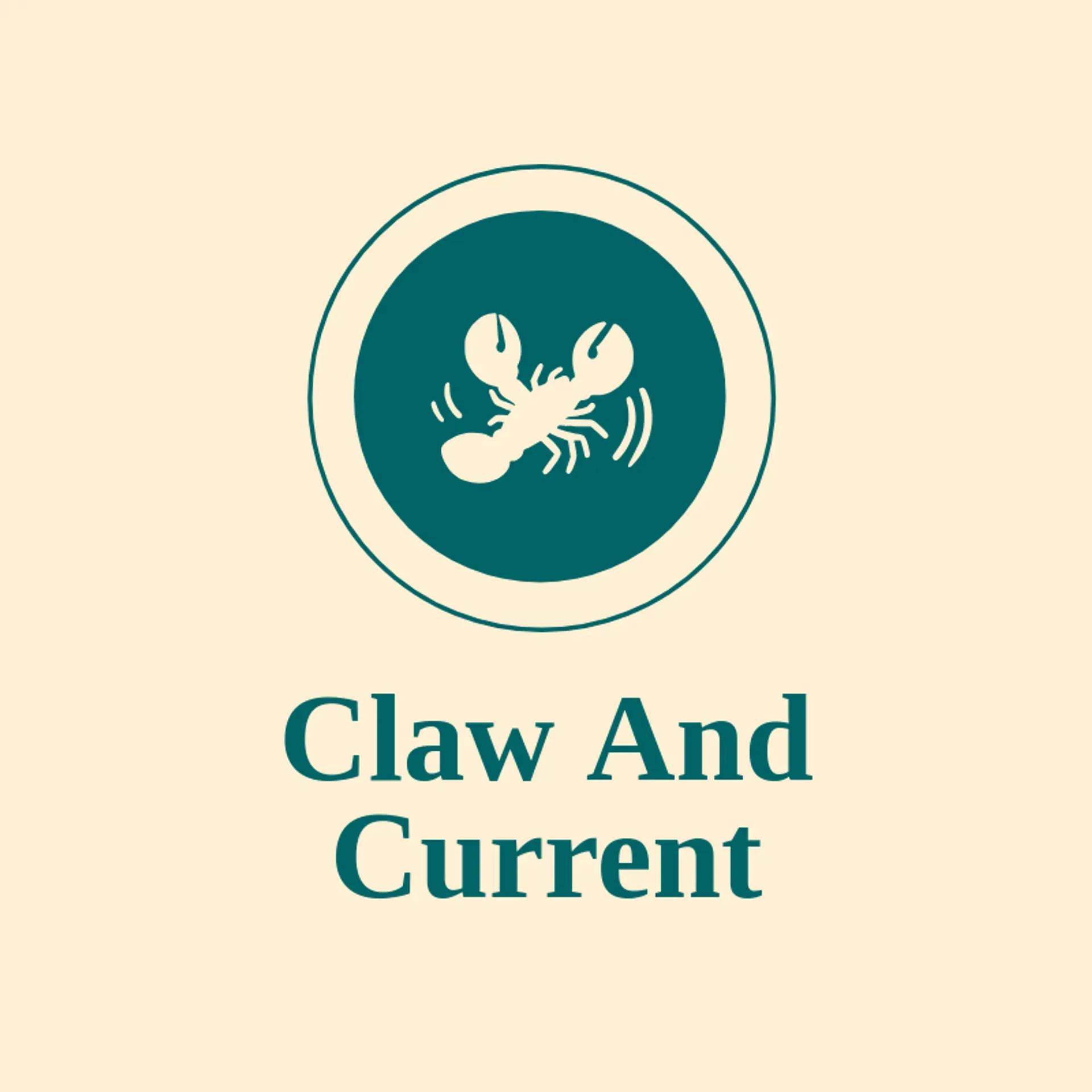 Claw and Current logo for lobster