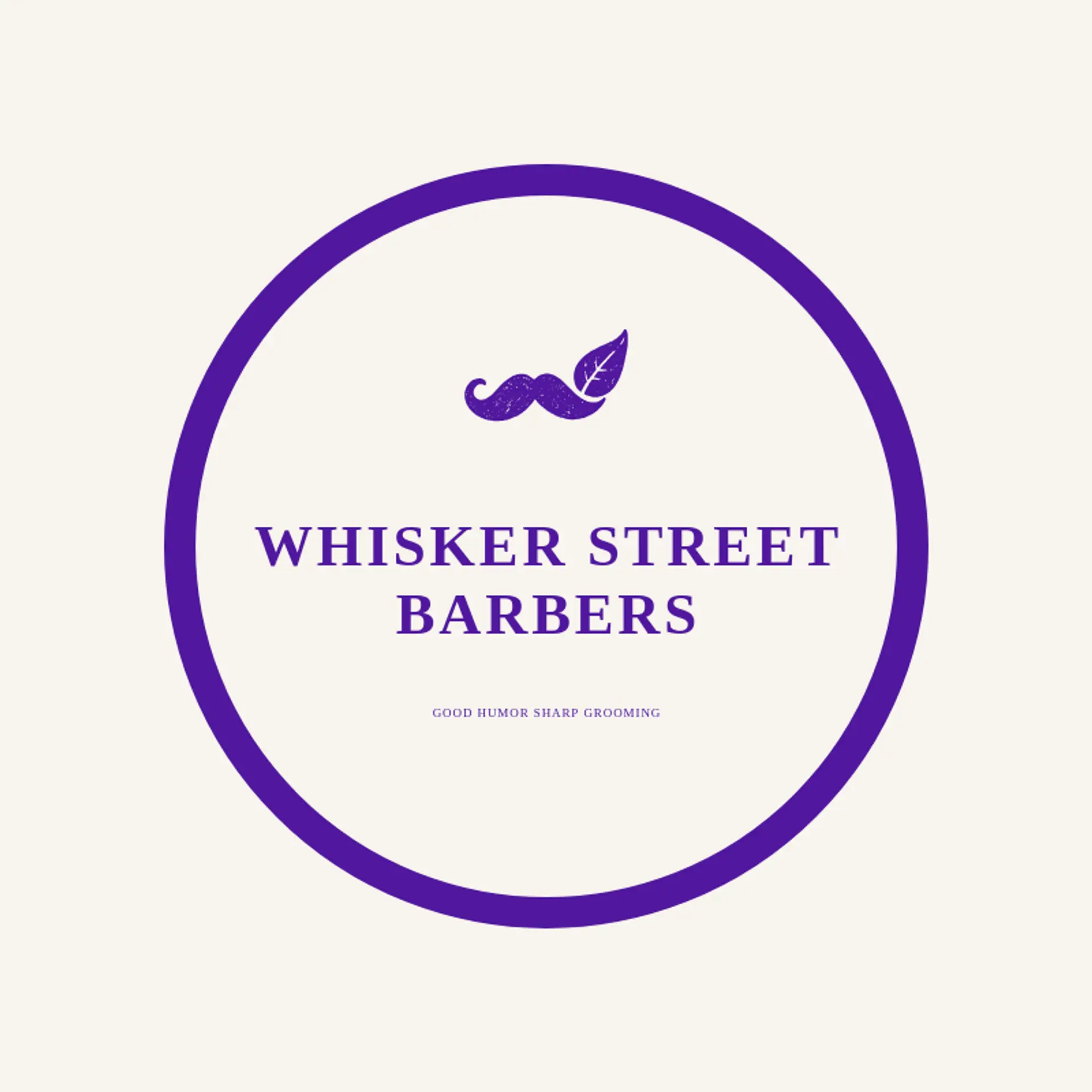 Whisker Street Barbers logo for barbershop