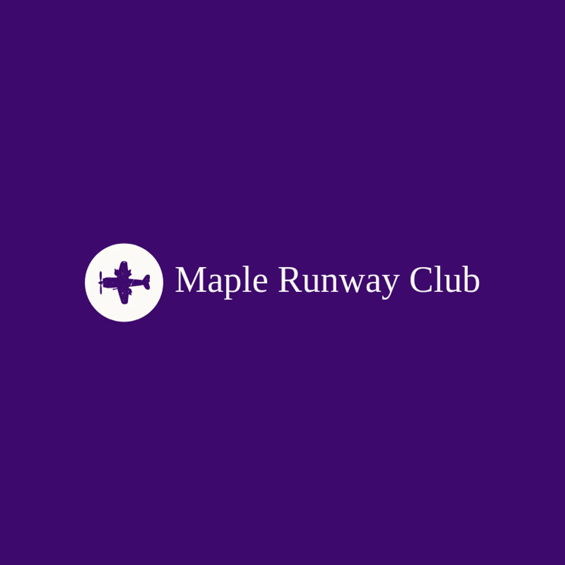 Maple Runway Club logo for flight