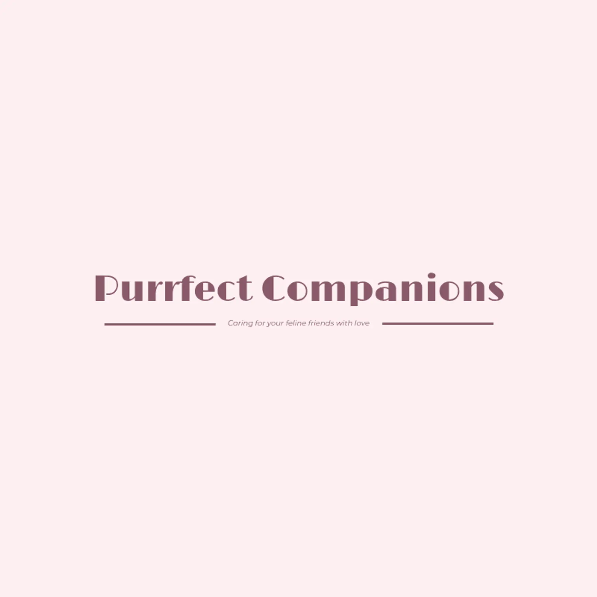 Purrfect Companions logo for cat pet care
