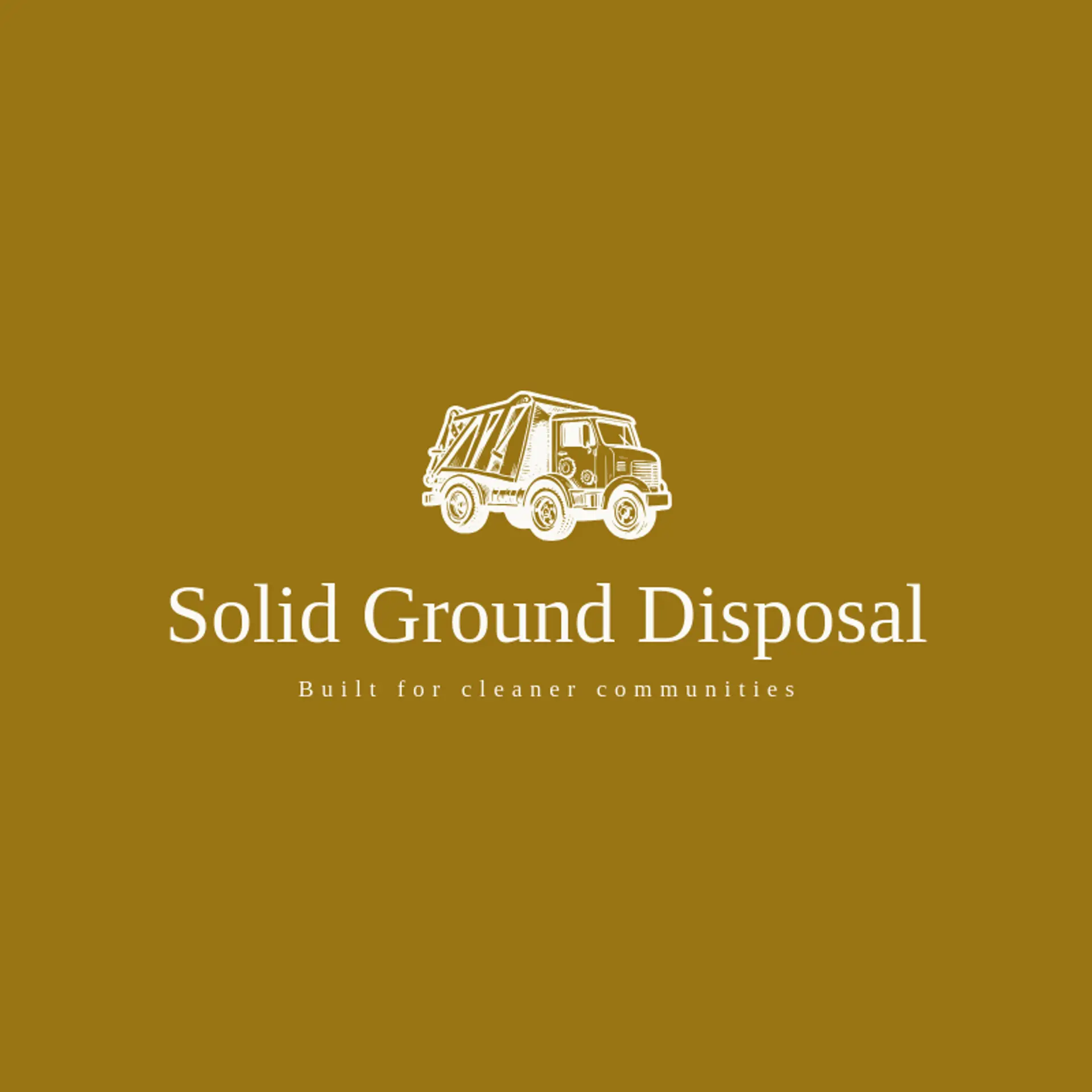 Solid Ground Disposal logo for trash