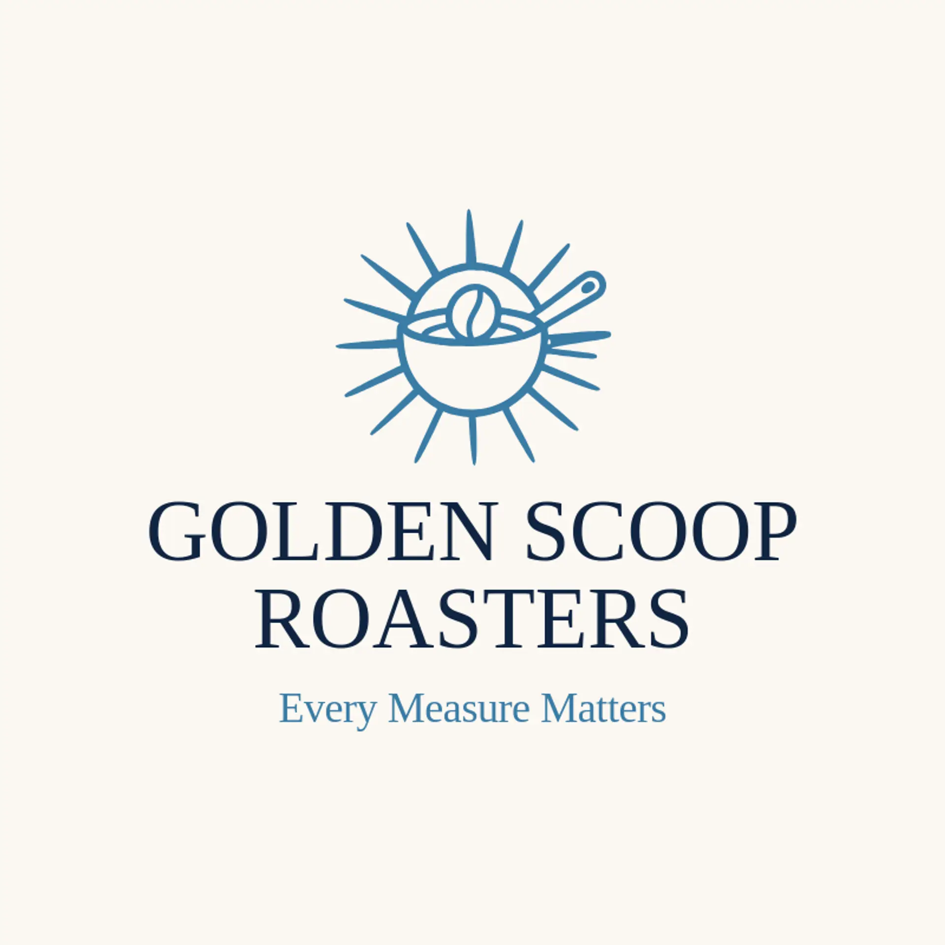 Golden Scoop Roasters logo for coffee bean
