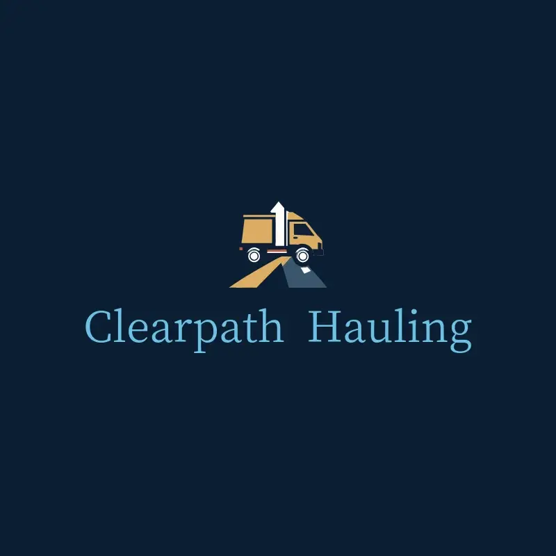 The junk removal name ClearPath Hauling as a branded logo with a color icon