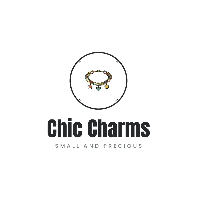 The Etsy shop name Chic Charms as a branded logo in a black ink style
