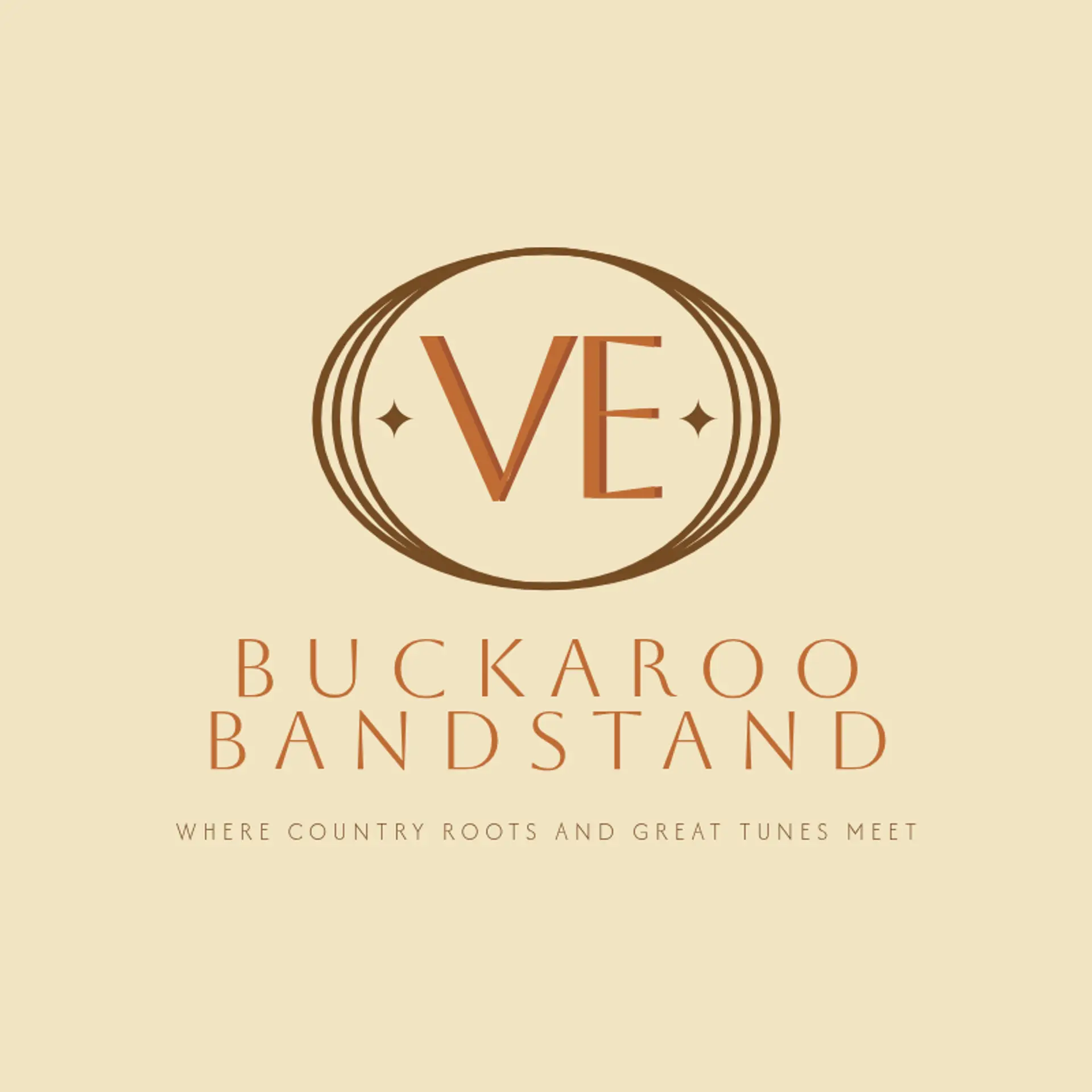 Buckaroo Bandstand logo for country music
