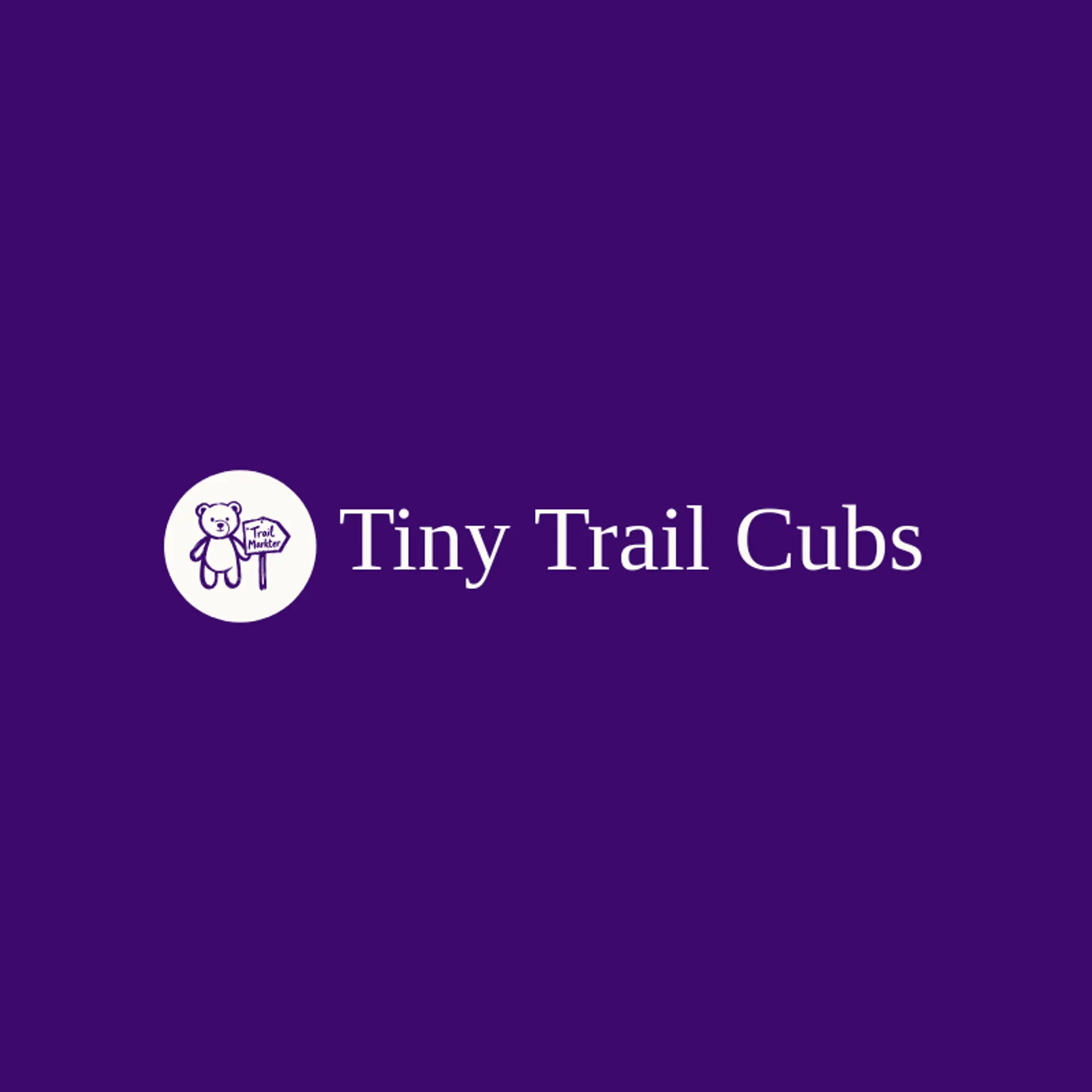 Tiny Trail Cubs logo for teddy bear