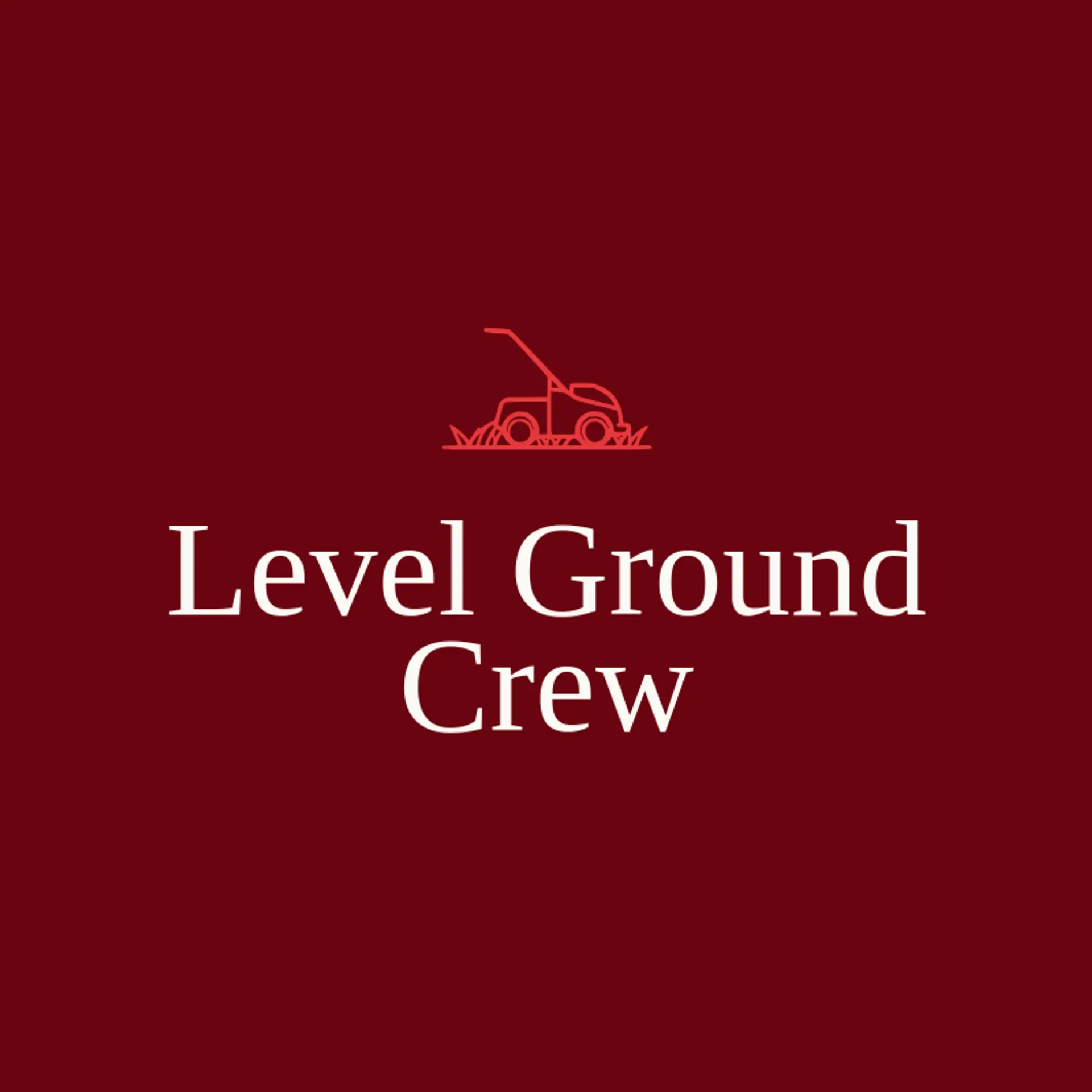 Level Ground Crew logo for lawn mowing