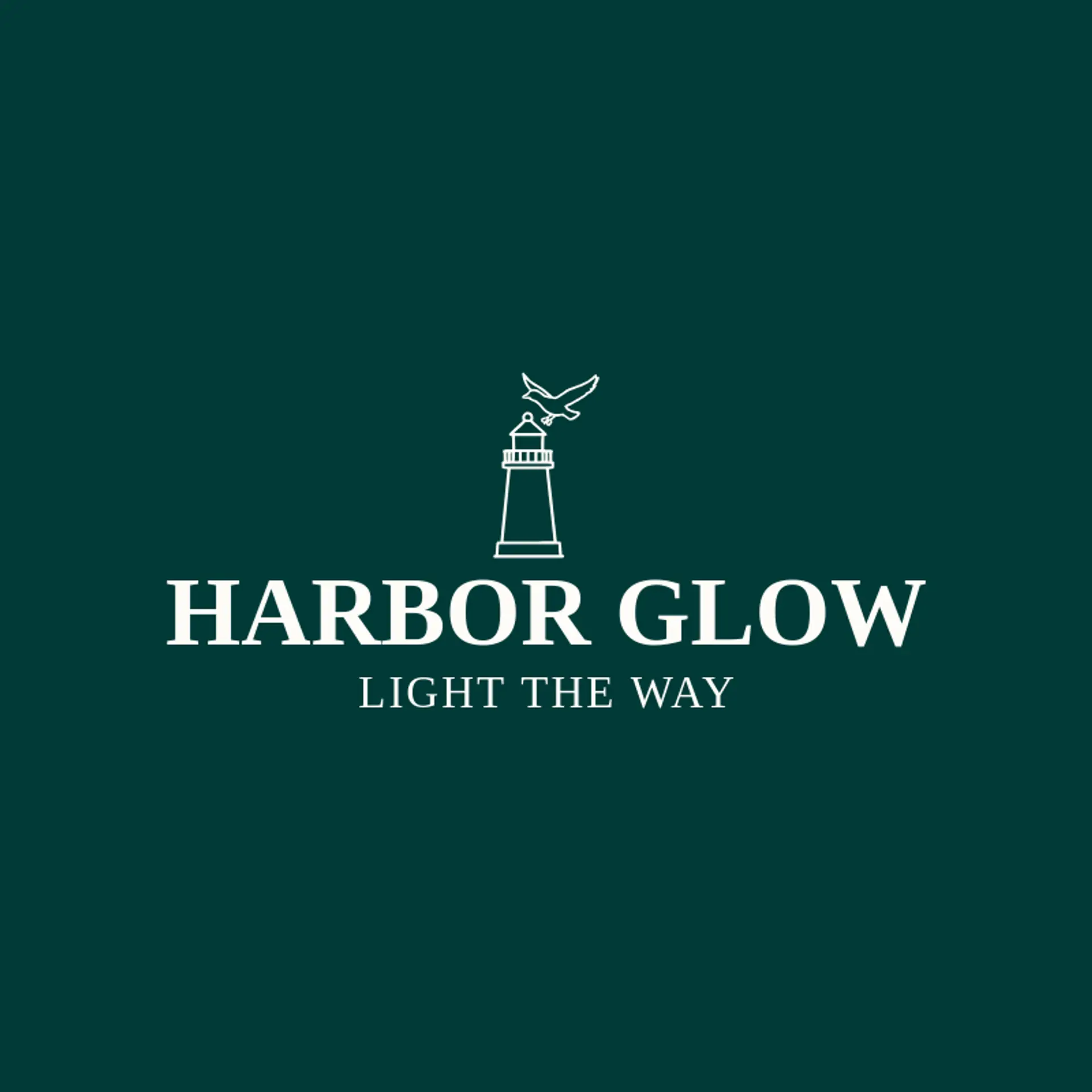 Harbor Glow logo for lighthouse