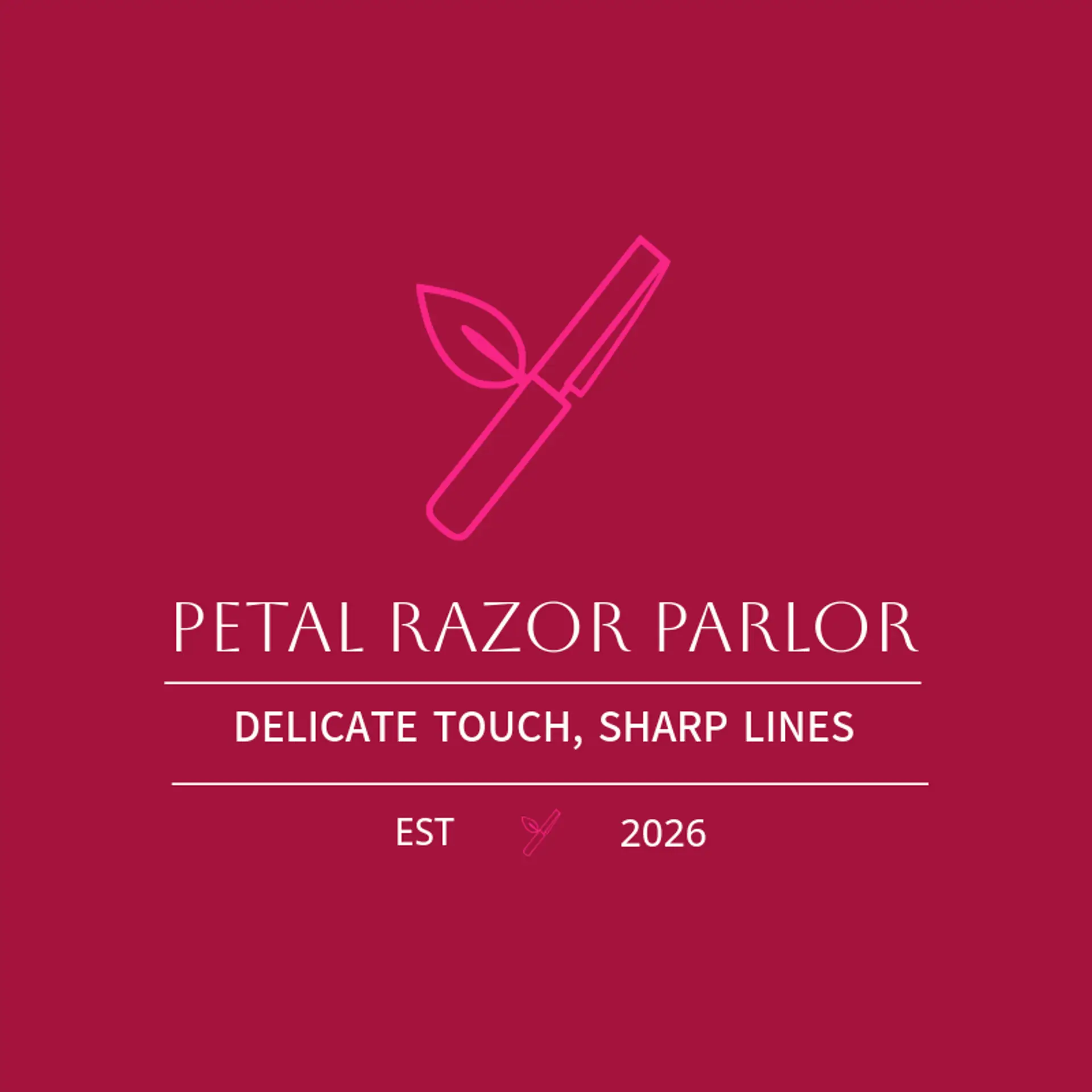 Petal Razor Parlor logo for men salon