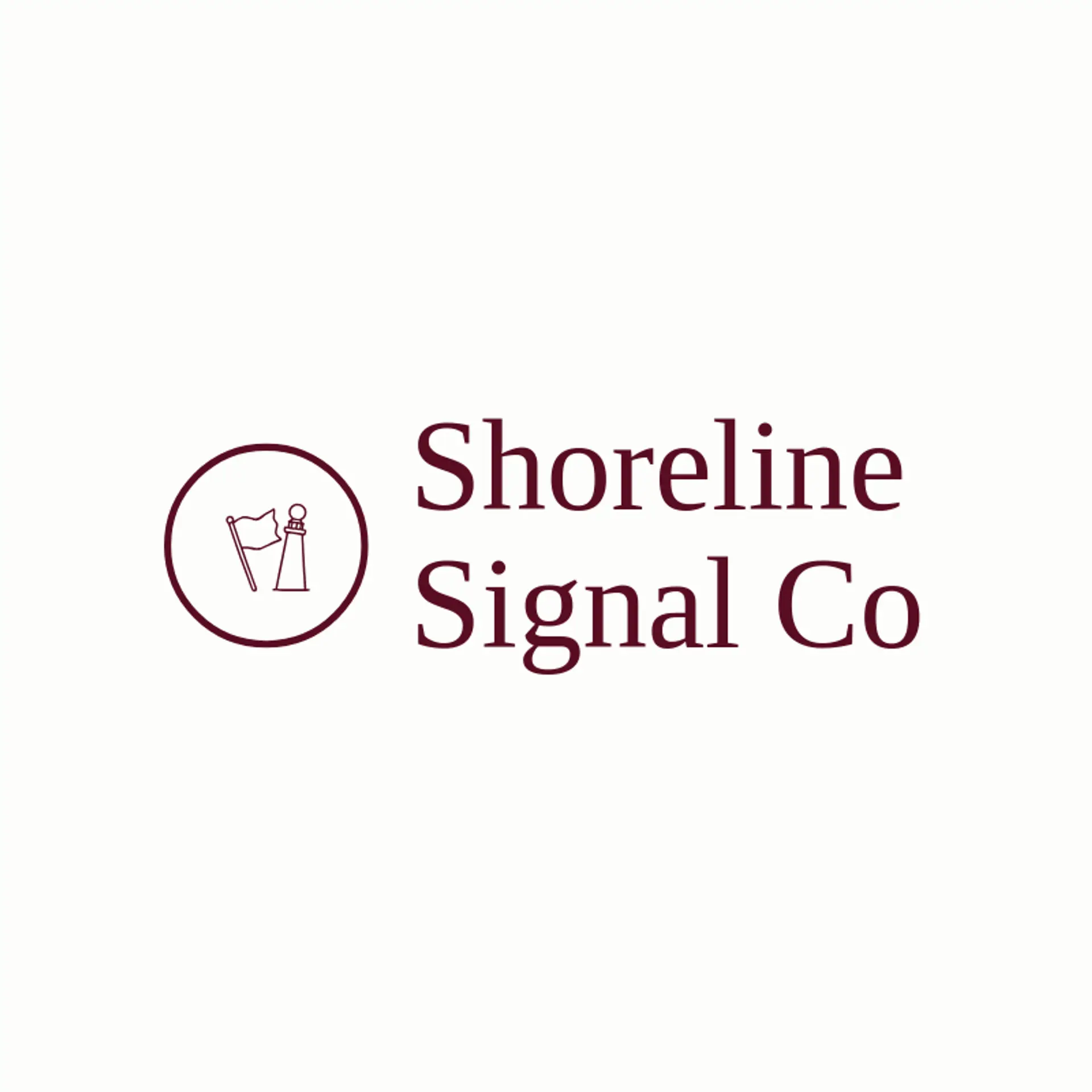 Shoreline Signal Co logo for nautical