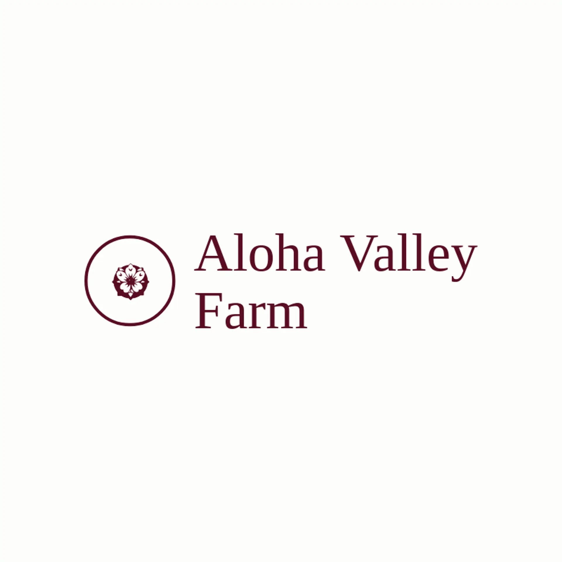 Aloha Valley Farm logo for hawaiian