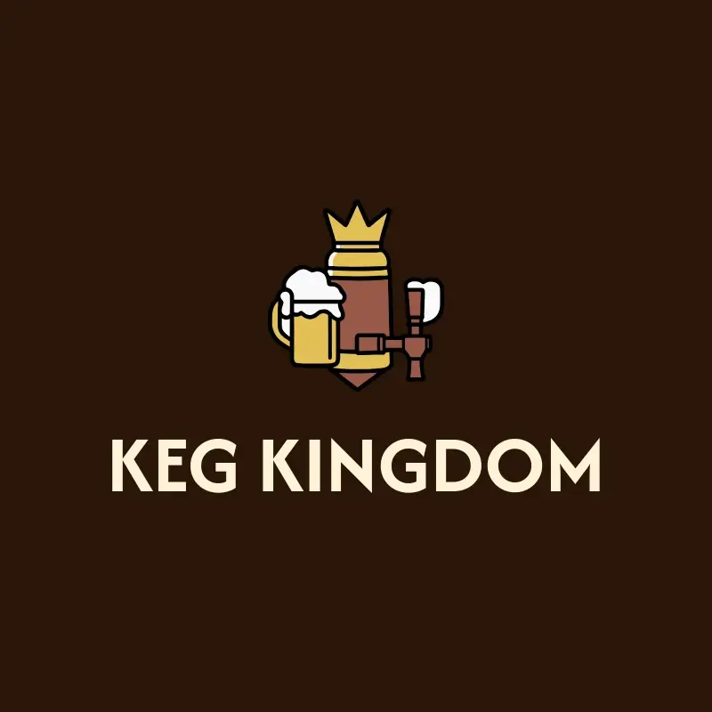 The brewery name Keg Kingdom as a branded logo with a color icon