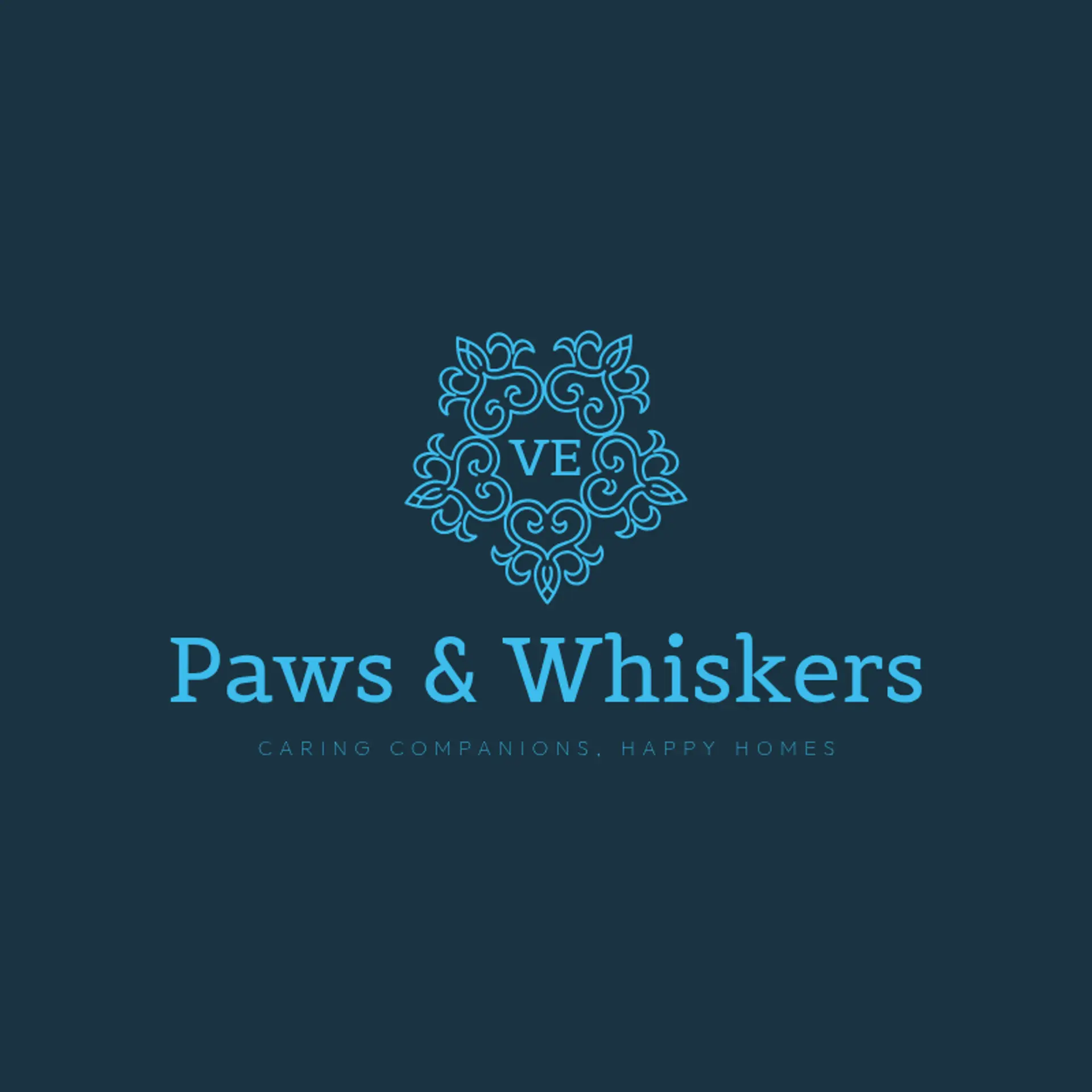 Paws & Whiskers logo for pet
