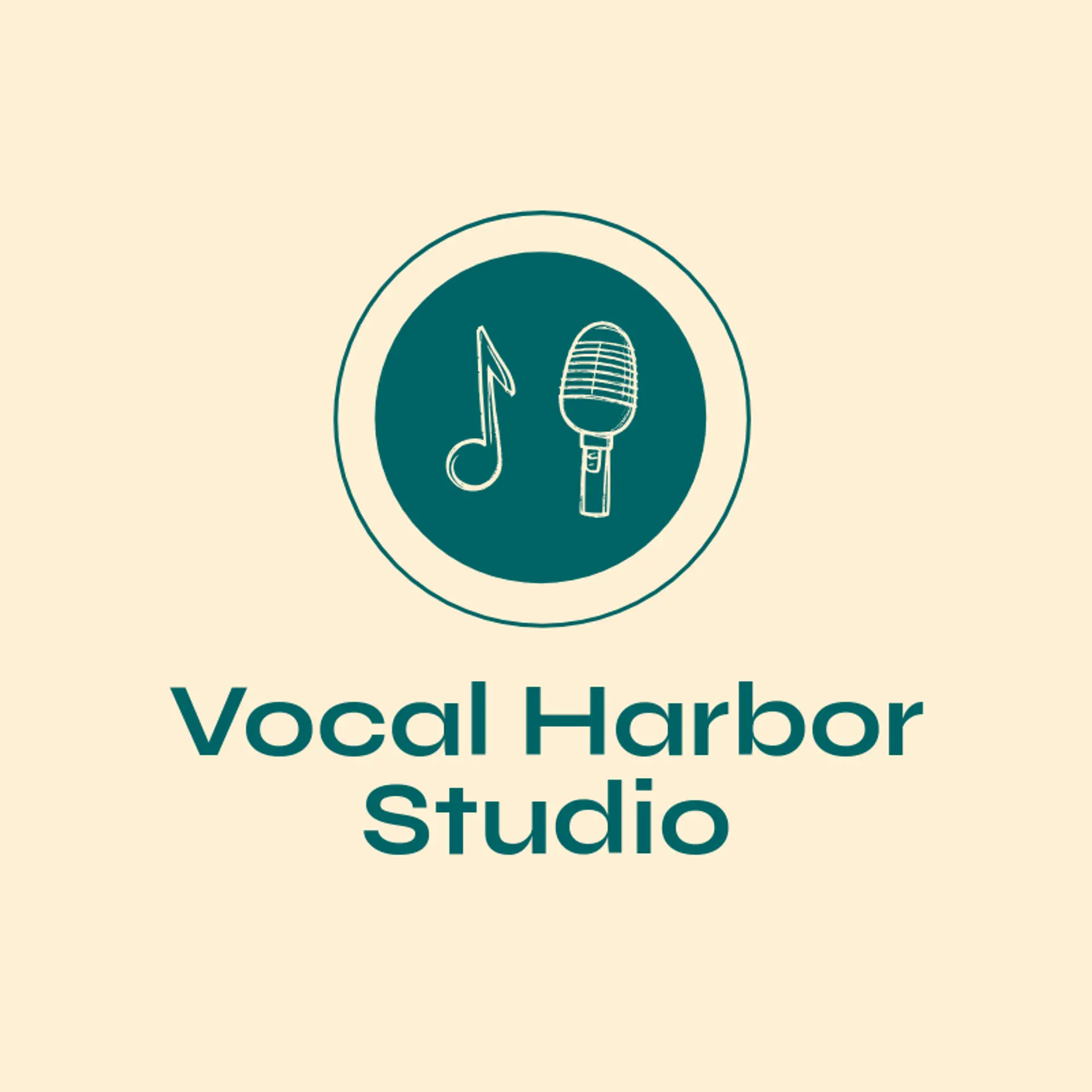 Vocal Harbor Studio logo for microphone