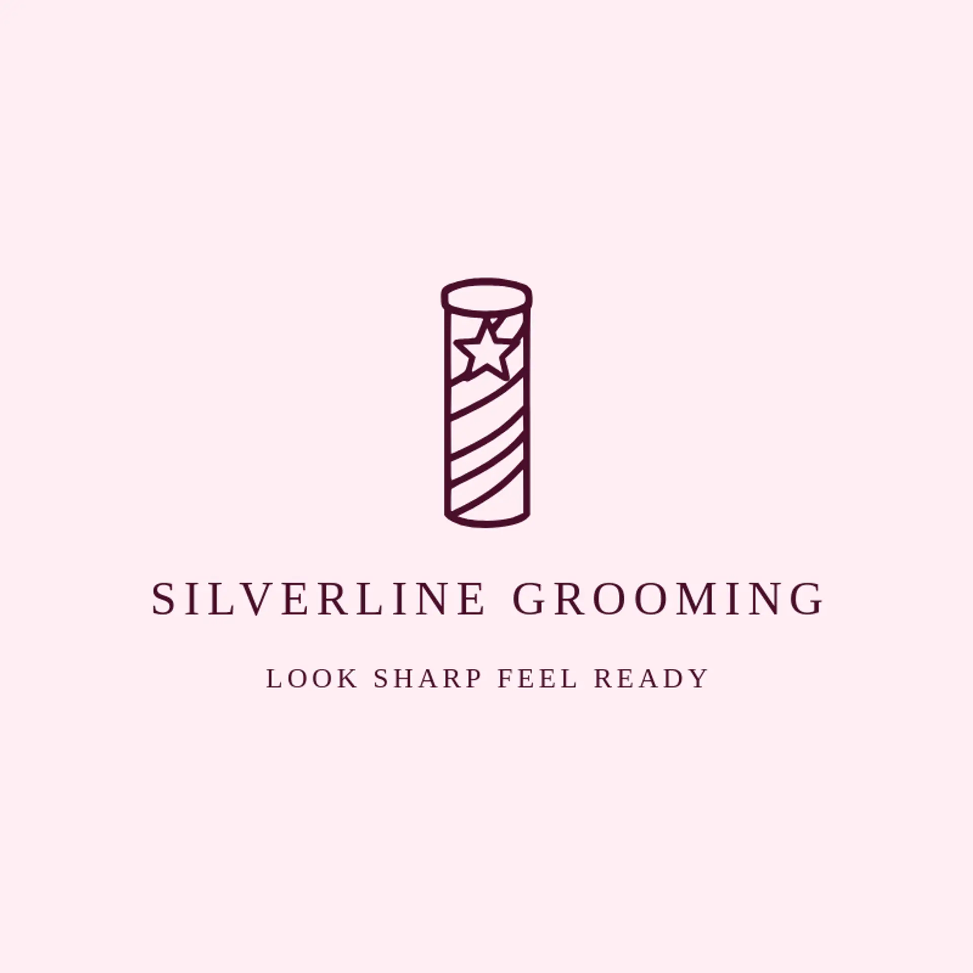 Silverline Grooming logo for barber pole