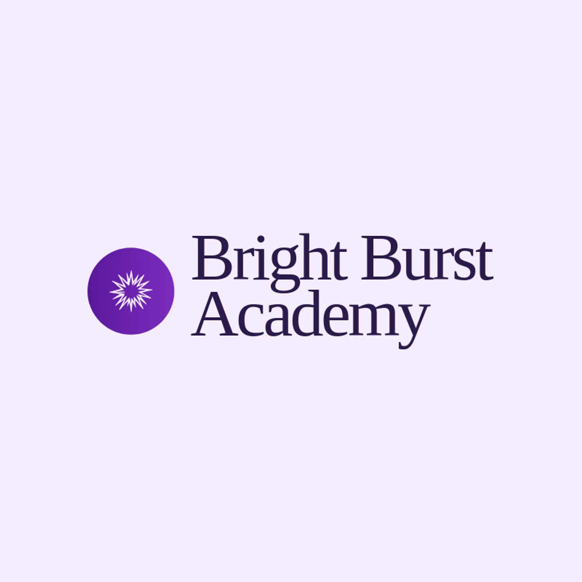 Bright Burst Academy logo for explosion