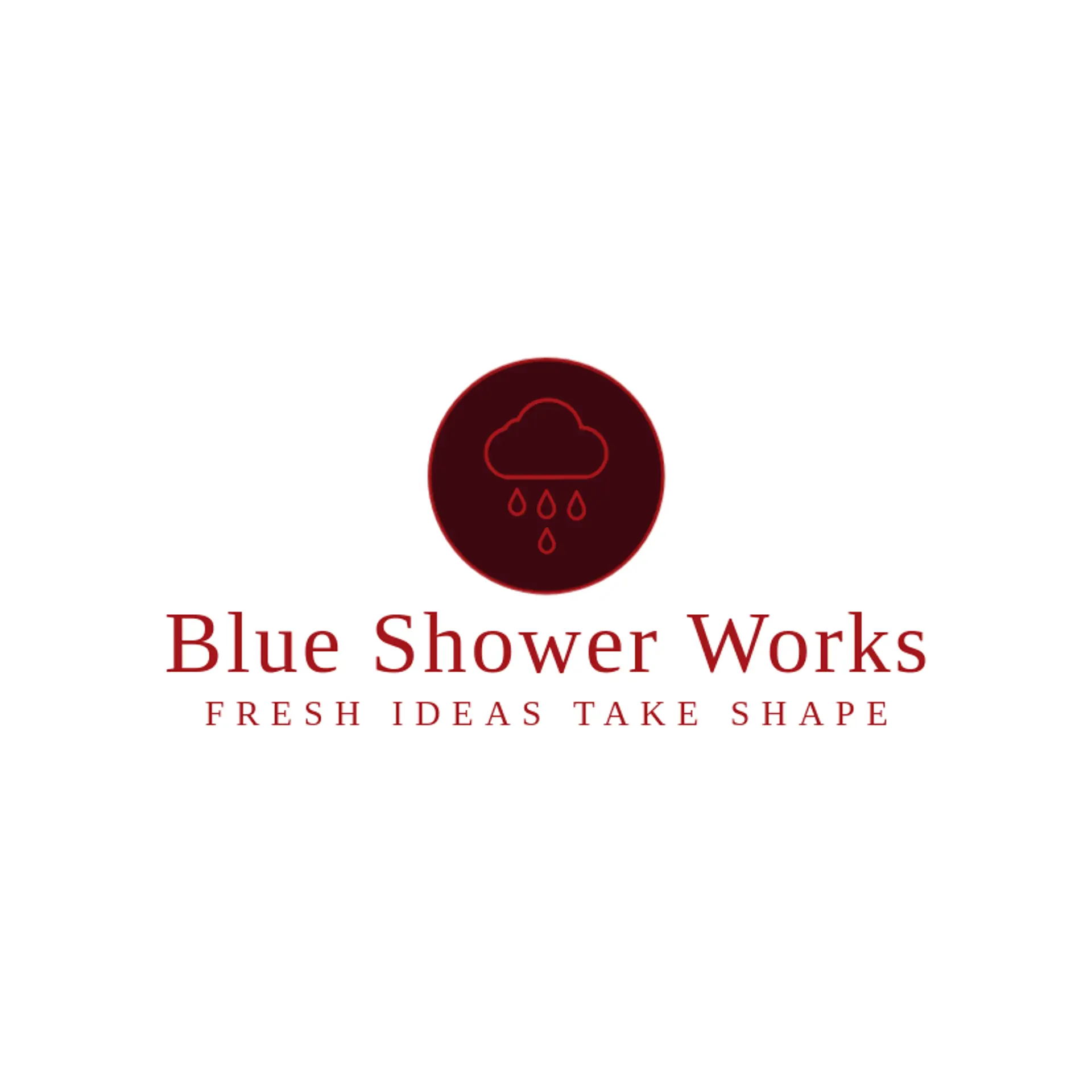 Blue Shower Works logo for rain