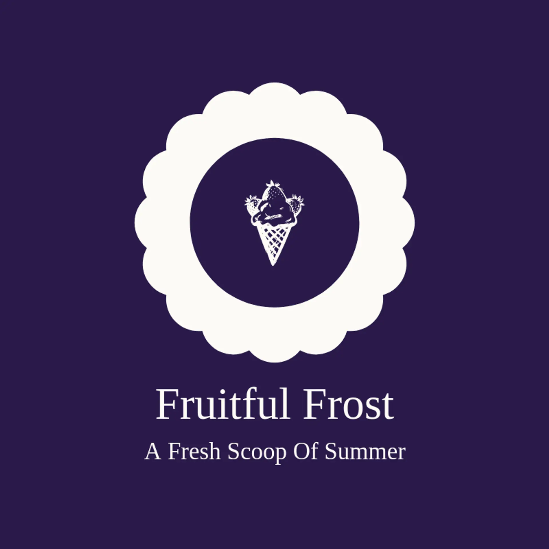 Fruitful Frost logo for snow cone