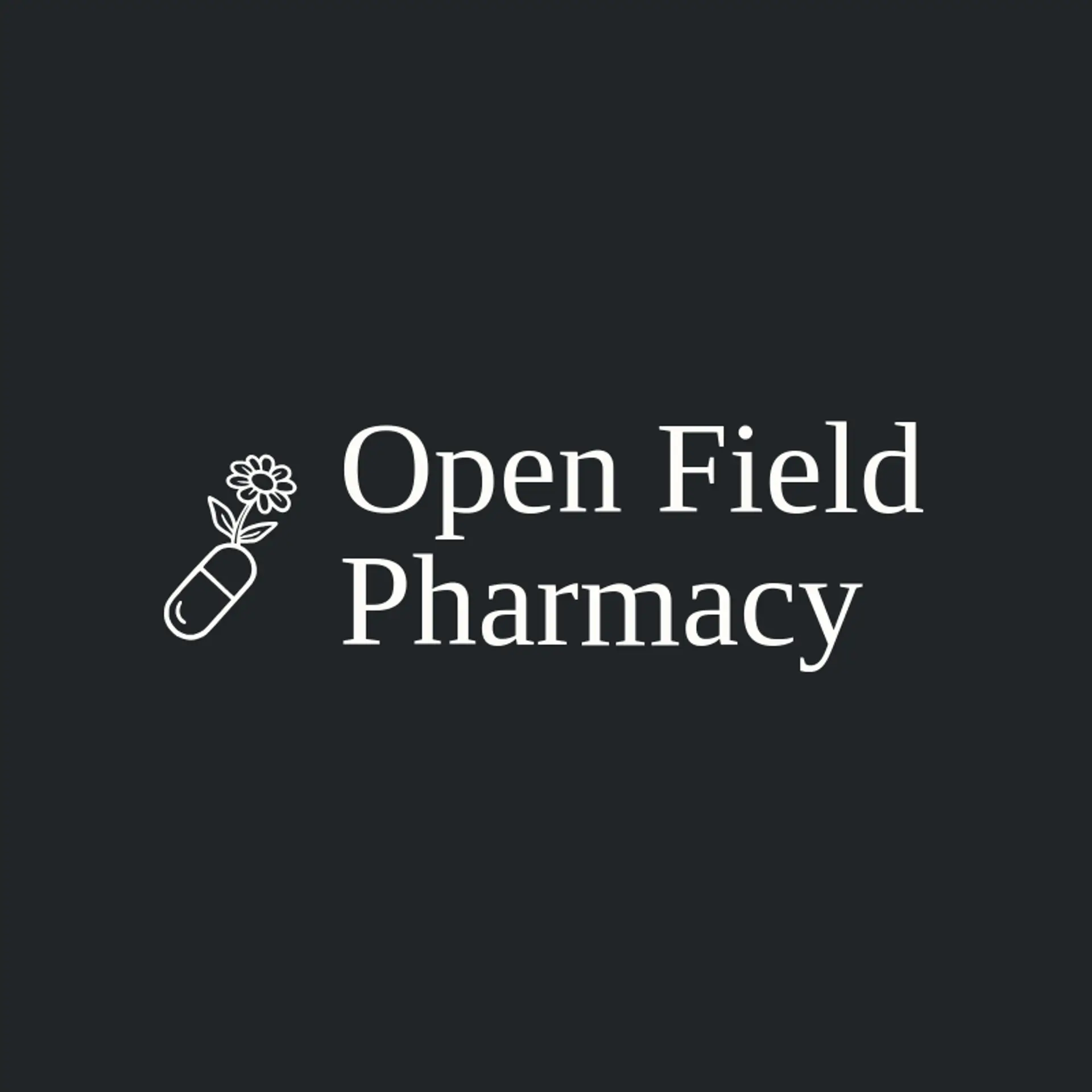 Open Field Pharmacy logo for pill