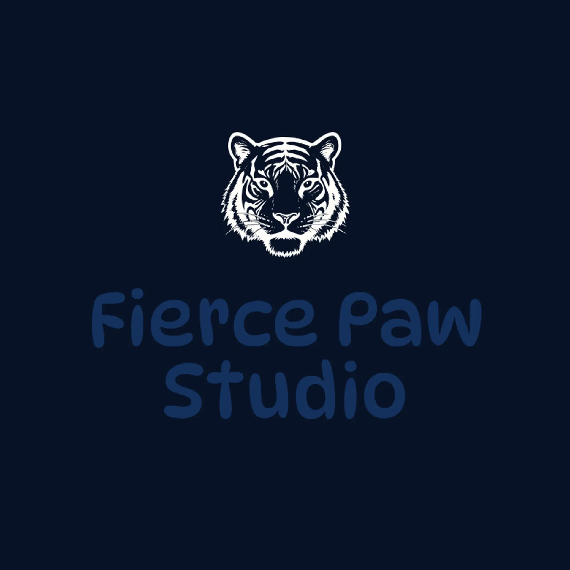 Fierce Paw Studio logo for tiger