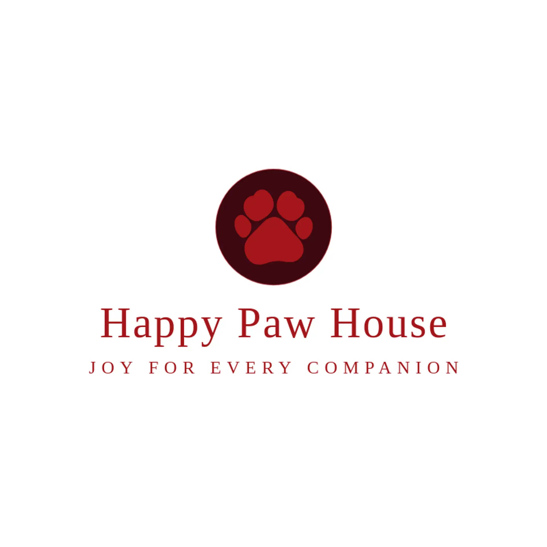 Happy Paw House logo for paw print