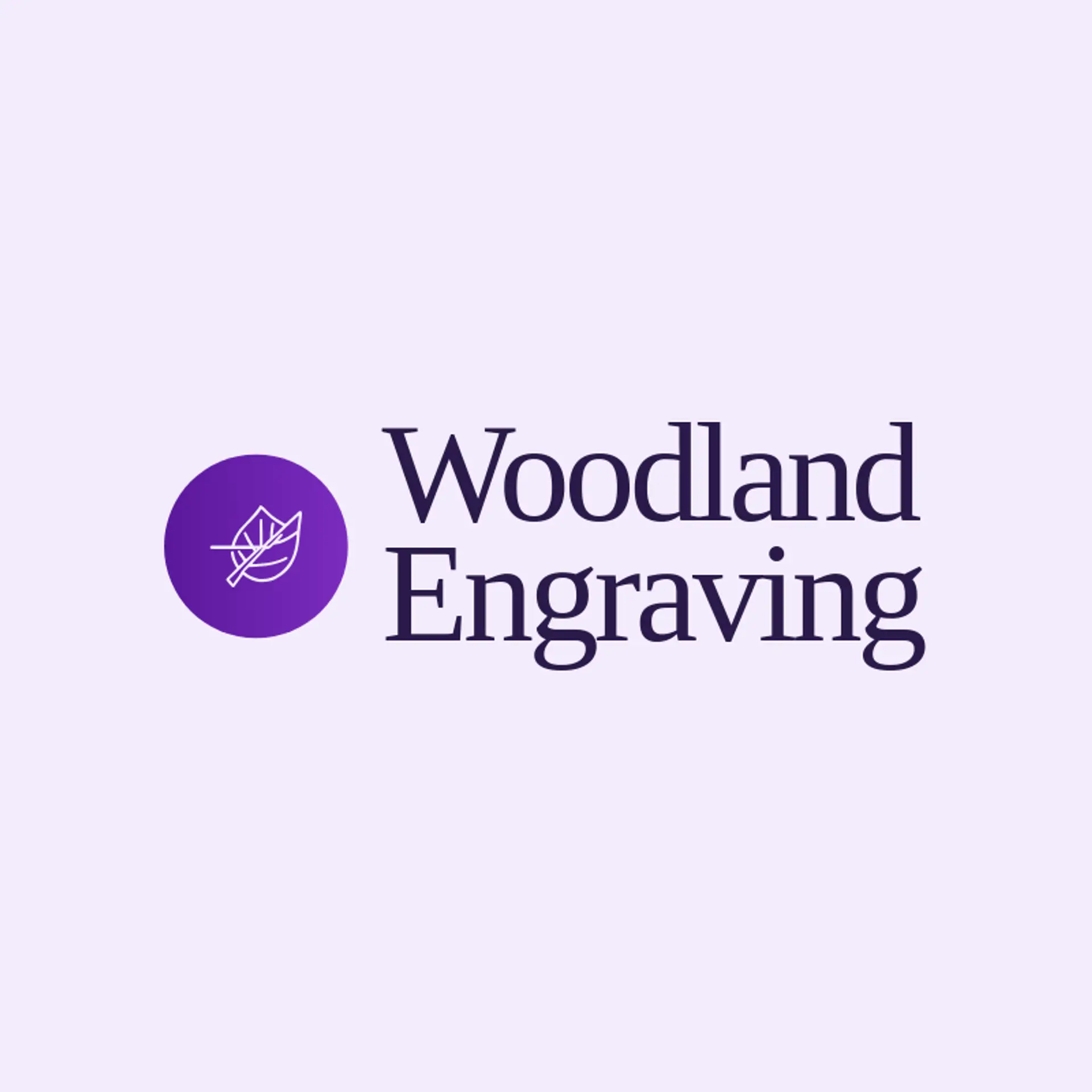 Woodland Engraving logo for laser engraving